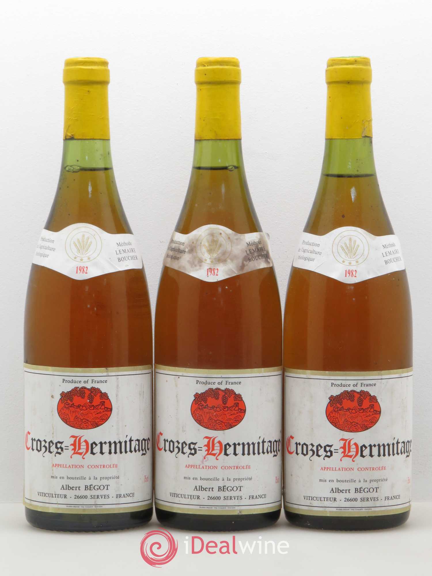 Crozes-Hermitage Albert Begot 1982 - Posten von 3 Flaschen - 0