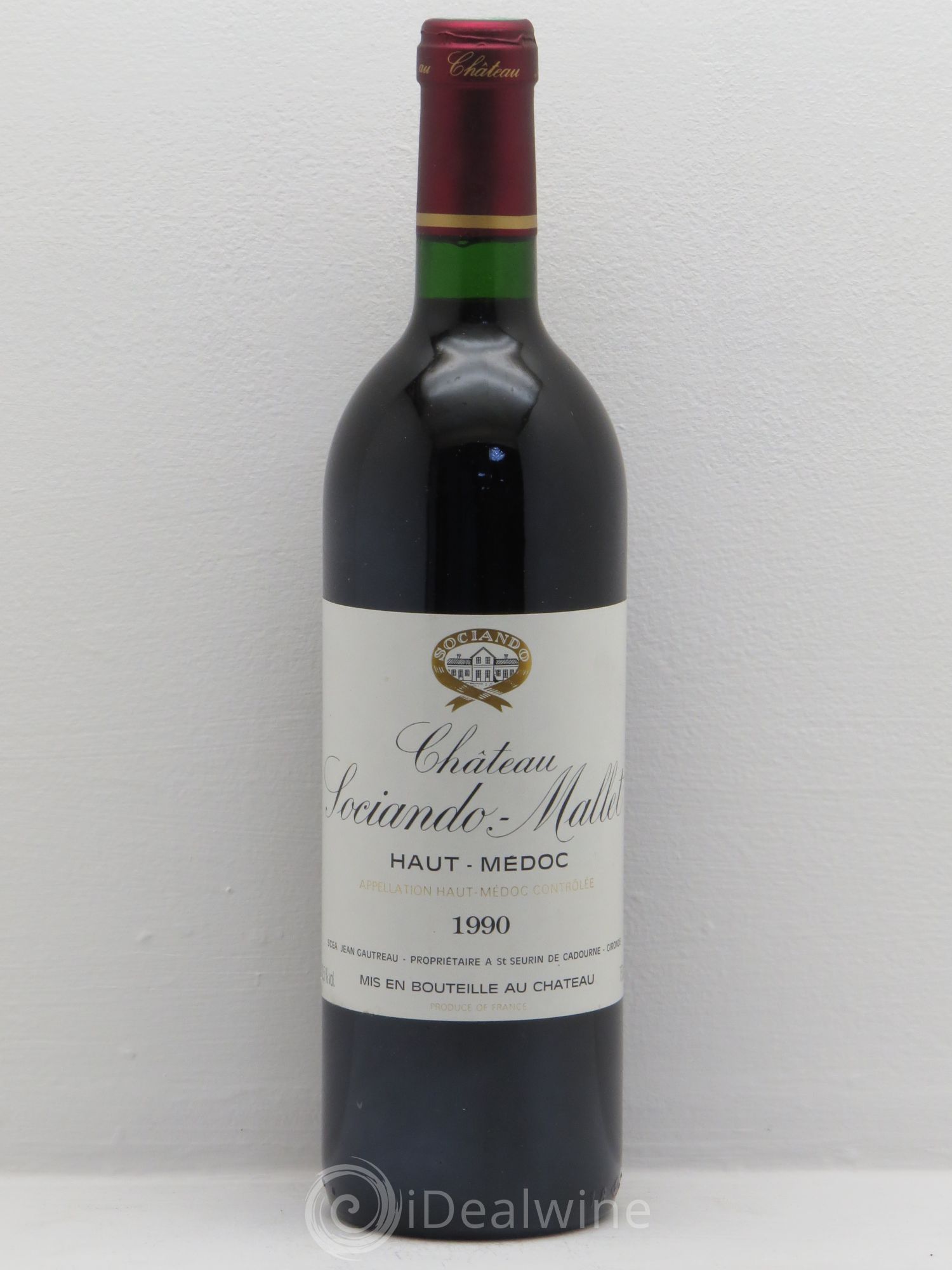 Château Sociando Mallet 1990 - Lot de 6 bouteilles - 0