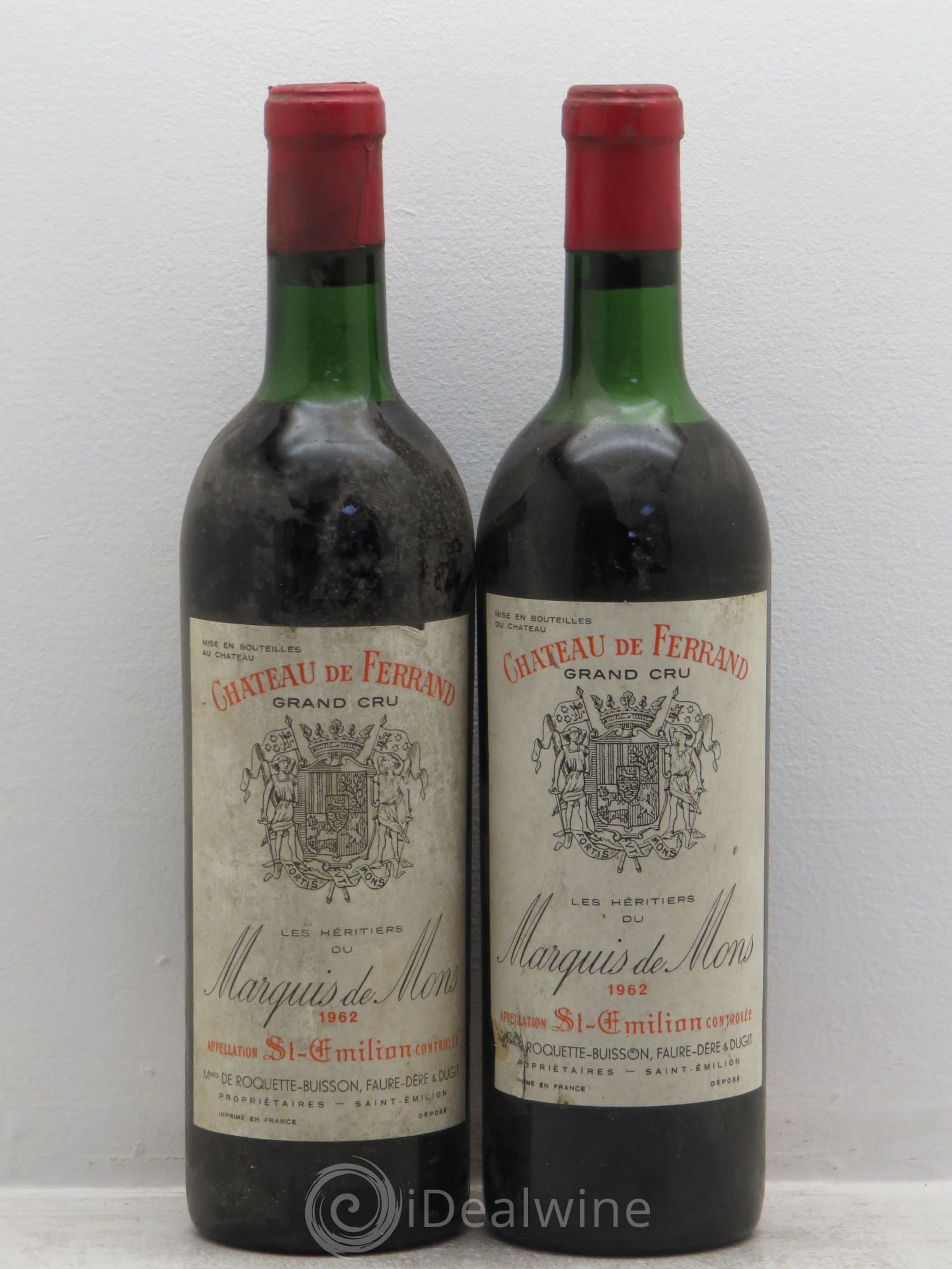 Château Ferrand 1962 - Lot de 2 bouteilles - 0