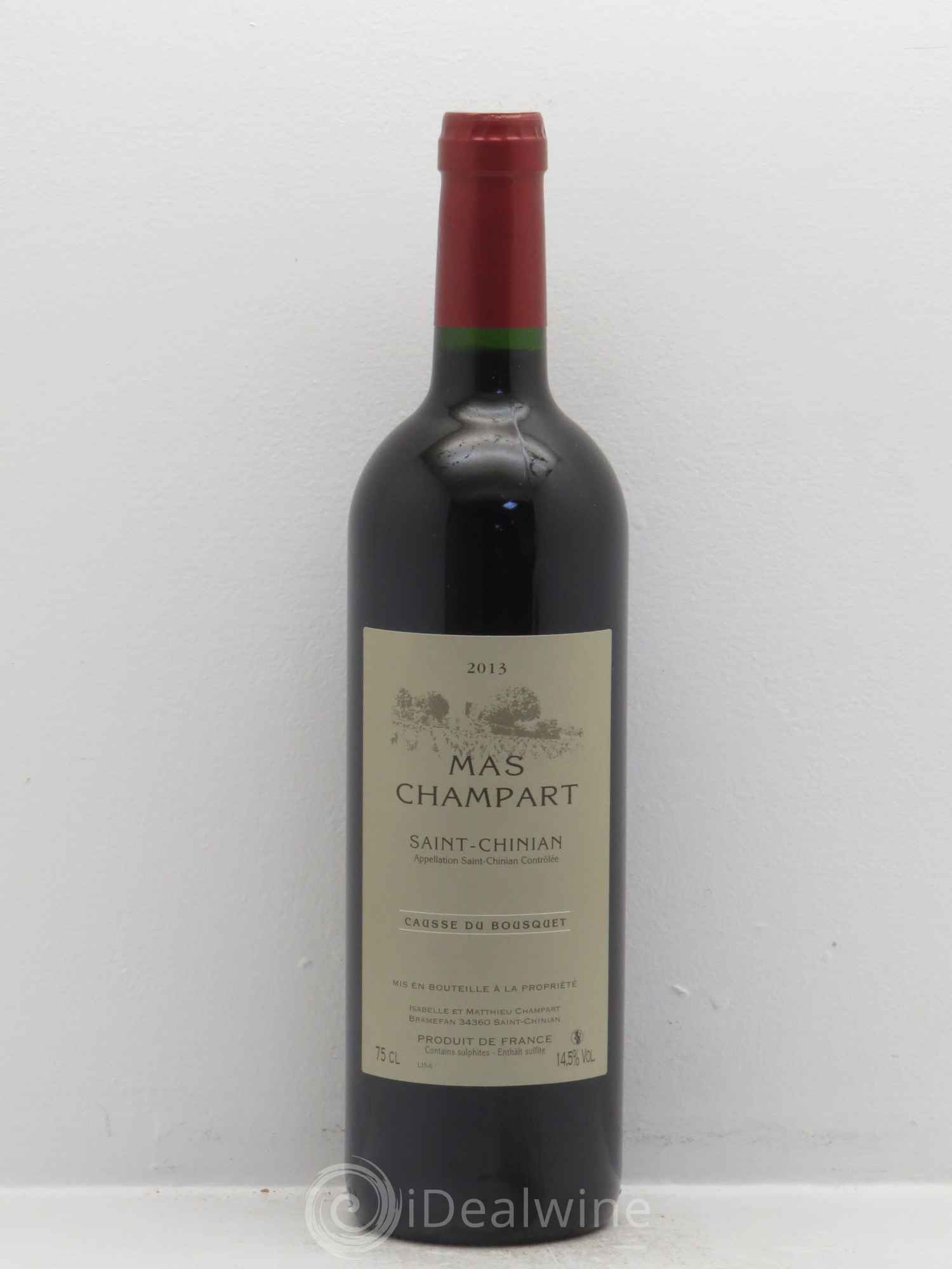 Saint-Chinian Mas Champart Causse du Bousquet Isabelle et Mathieu Champart 2013 - Lot de 1 bouteille - 0