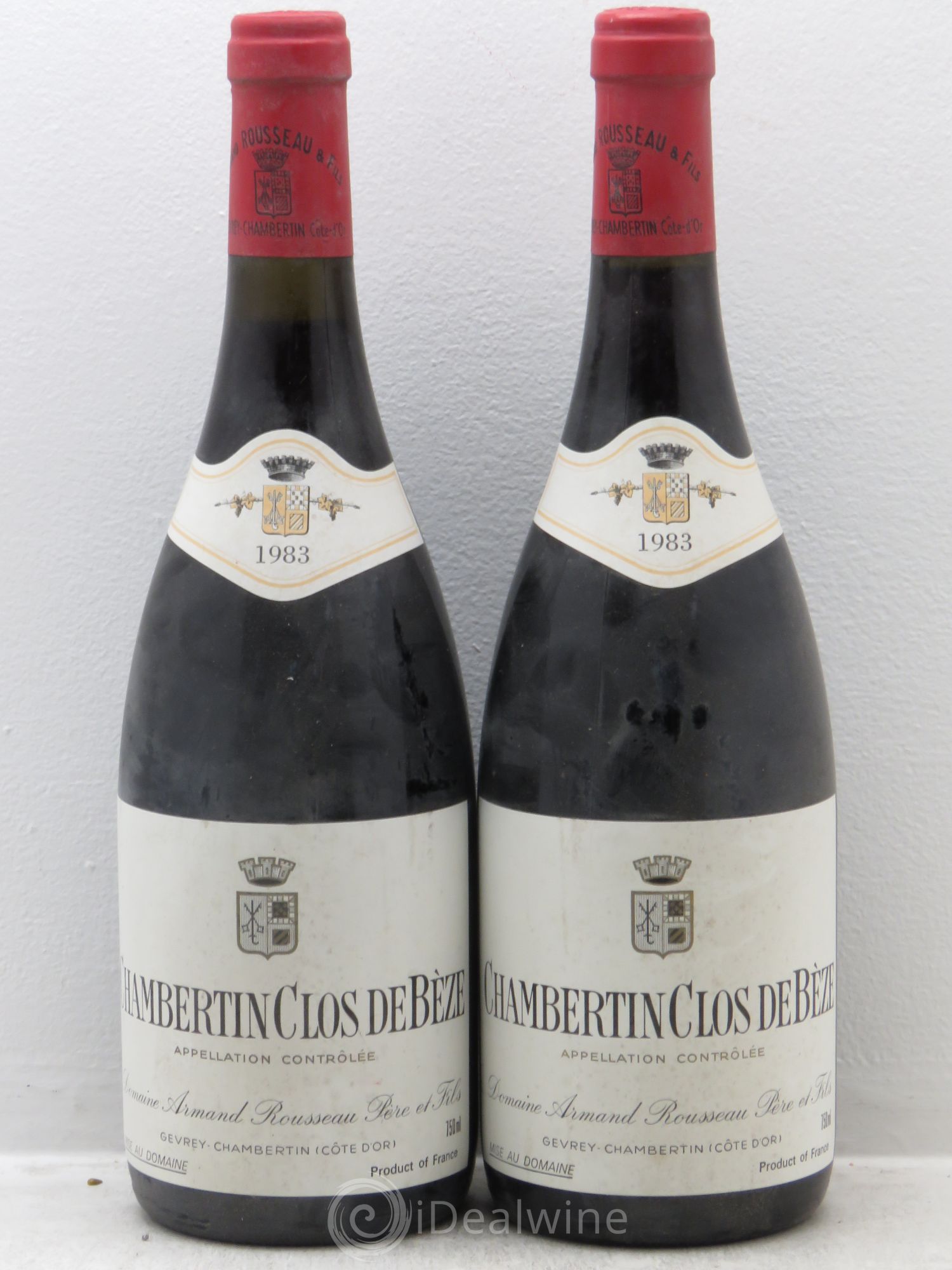 Chambertin Clos de Bèze Grand Cru Armand Rousseau (Domaine) 1983 - Lot de 2 bouteilles - 0