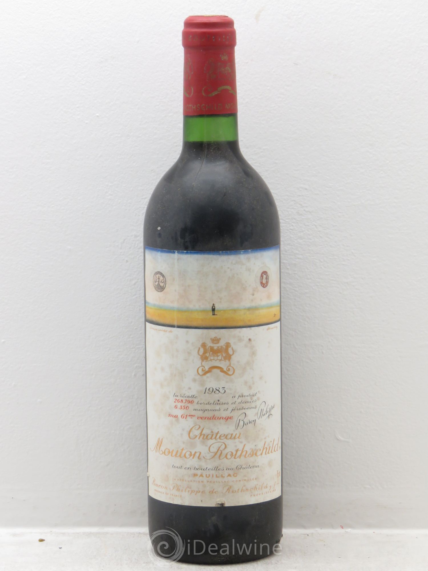Château Mouton Rothschild 1er Grand Cru Classé 1983 - Lot de 1 bouteille - 0