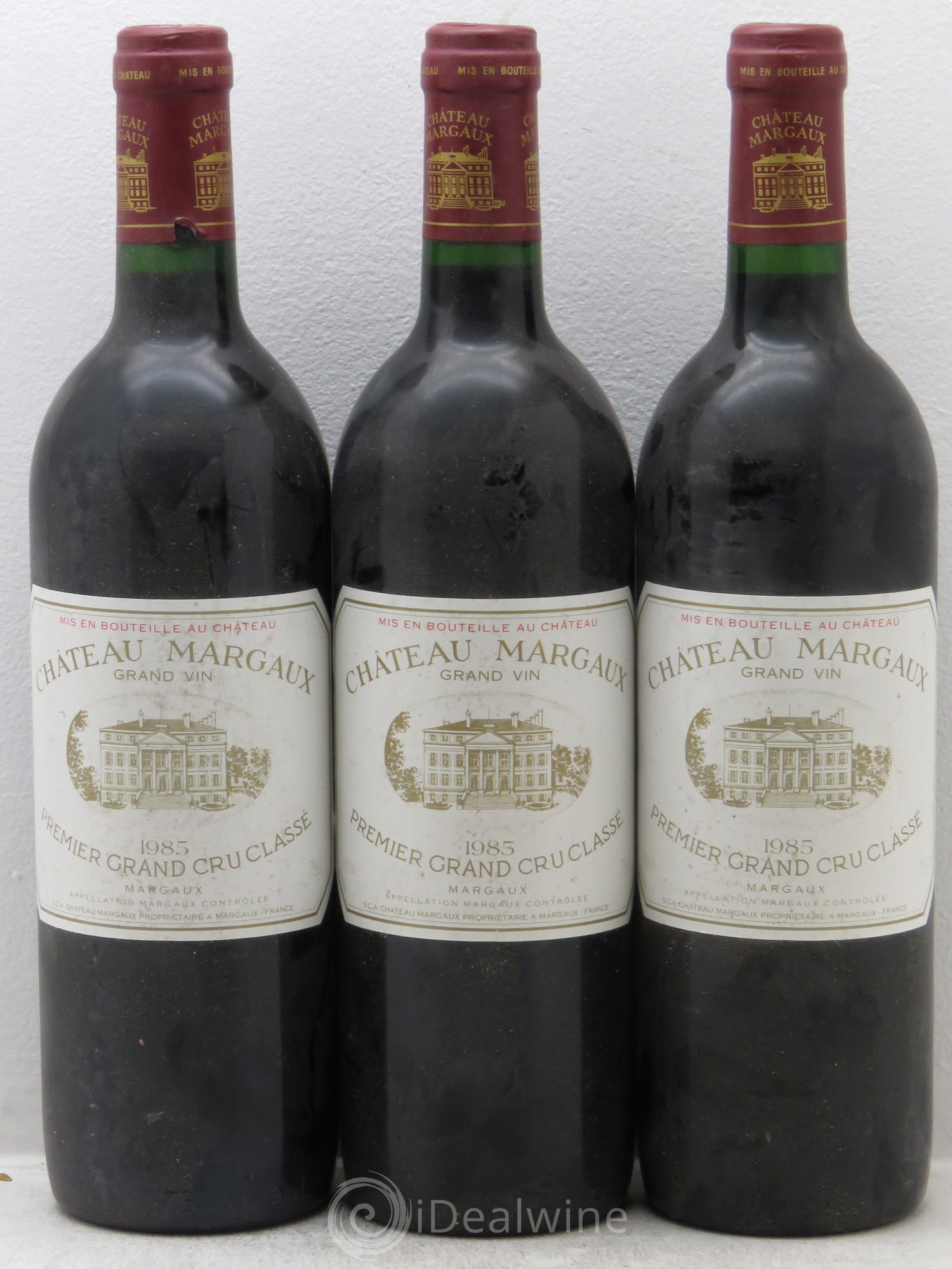 Château Margaux 1er Grand Cru Classé 1985 - Lot de 3 bouteilles - 0