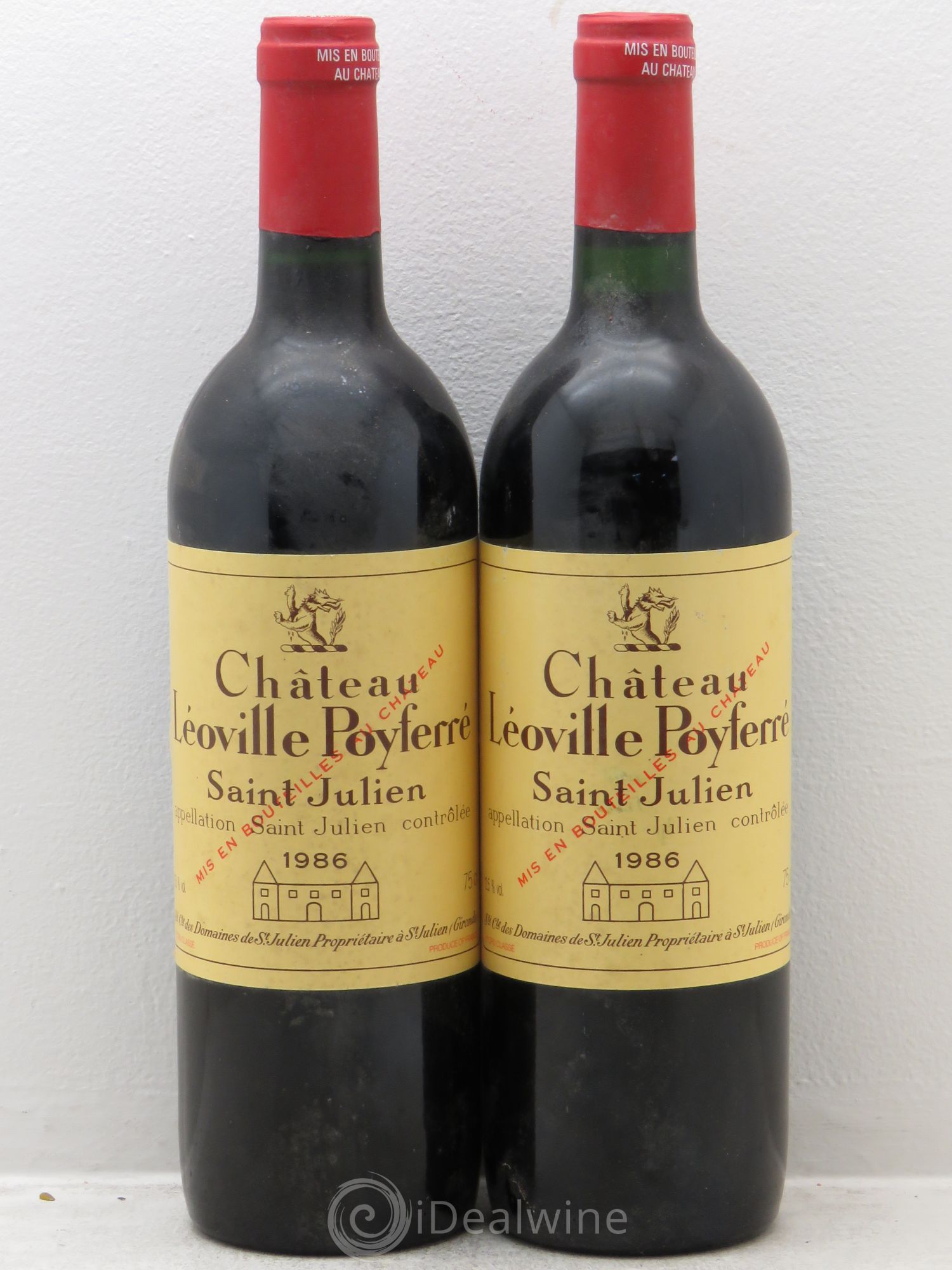 Château Léoville Poyferré 2ème Grand Cru Classé 1986 - Lot de 2 bouteilles - 0