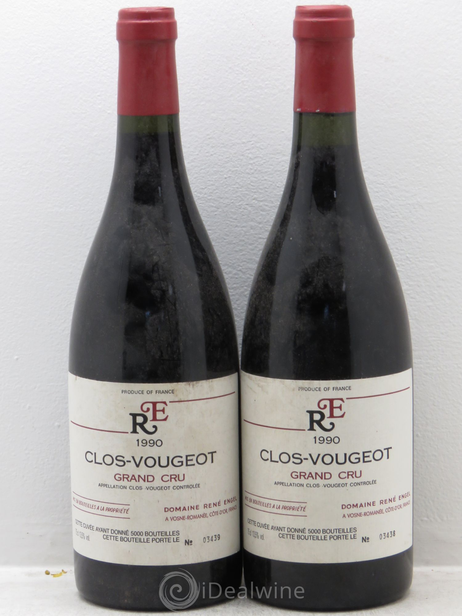 Clos de Vougeot Grand Cru Domaine René Engel - Domaine Eugénie 1990 - Lot de 2 bouteilles - 0