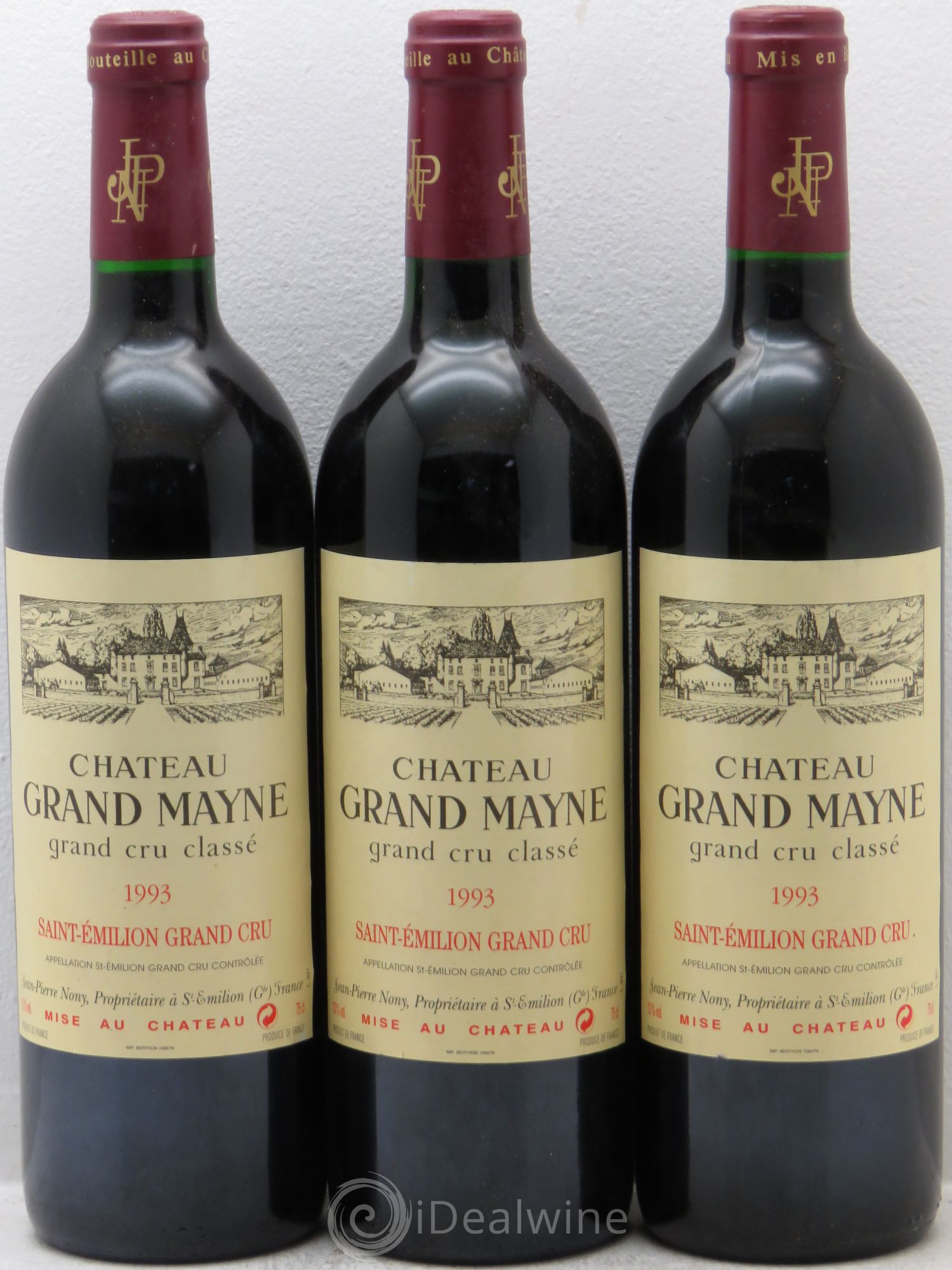 Château Grand Mayne Grand Cru Classé 1993 - Lot de 3 bouteilles - 0