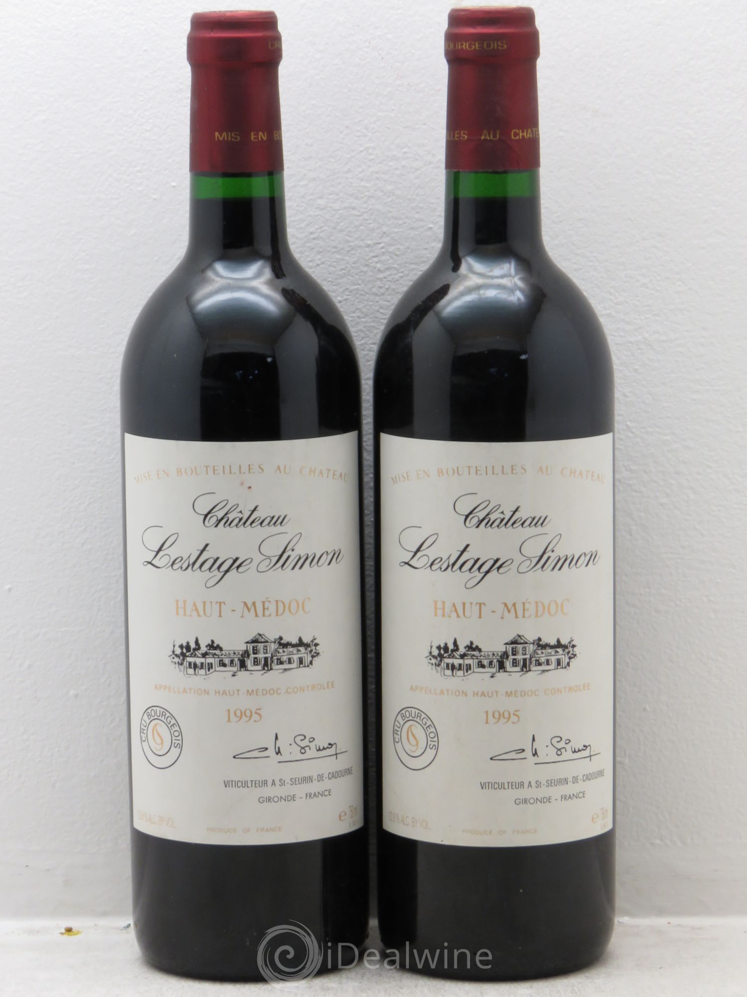 Château Lestage Simon Cru Bourgeois 1995 - Lot de 2 bouteilles - 0