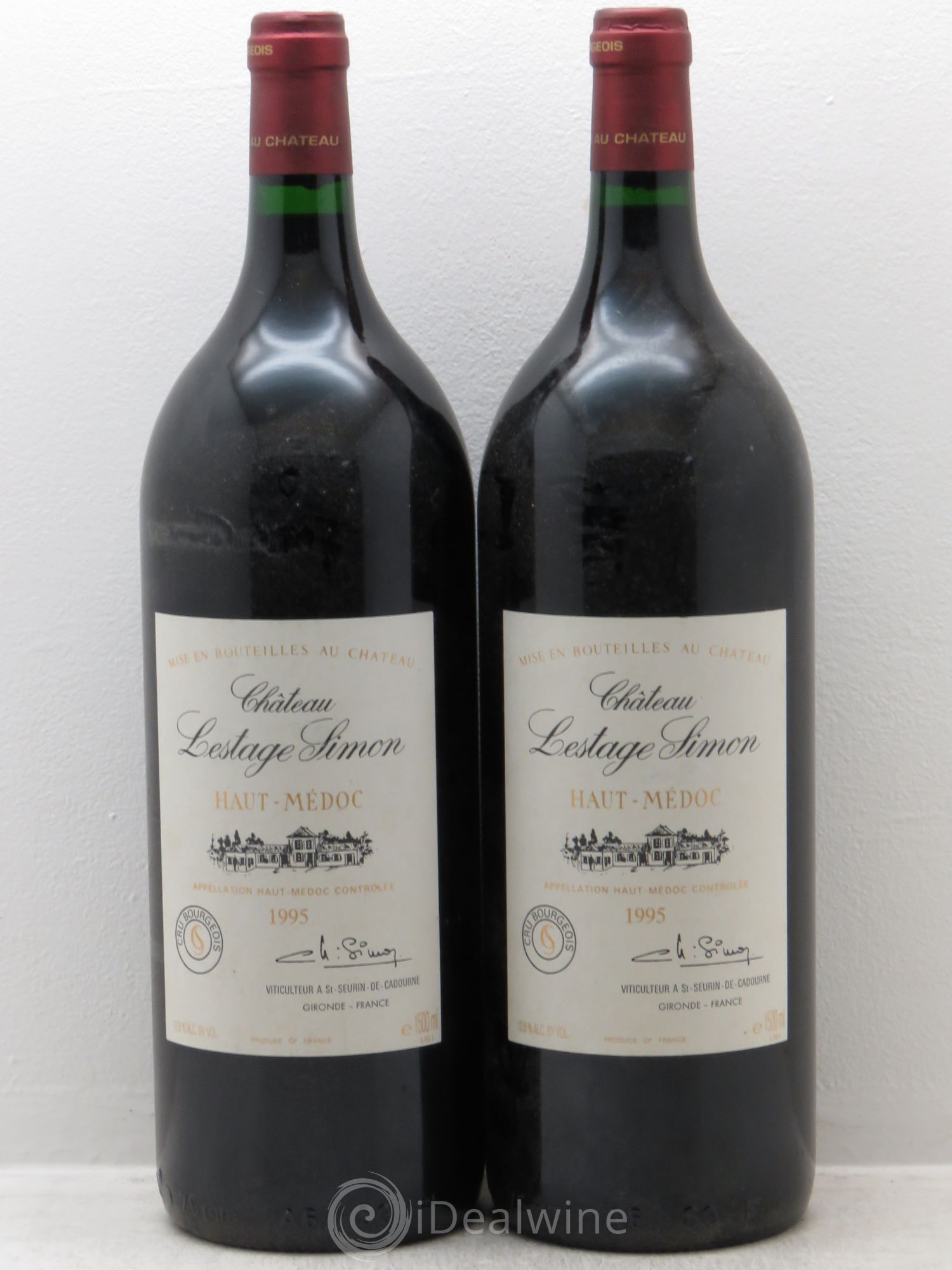 Château Lestage Simon Cru Bourgeois 1995 - Lot de 2 magnums - 0