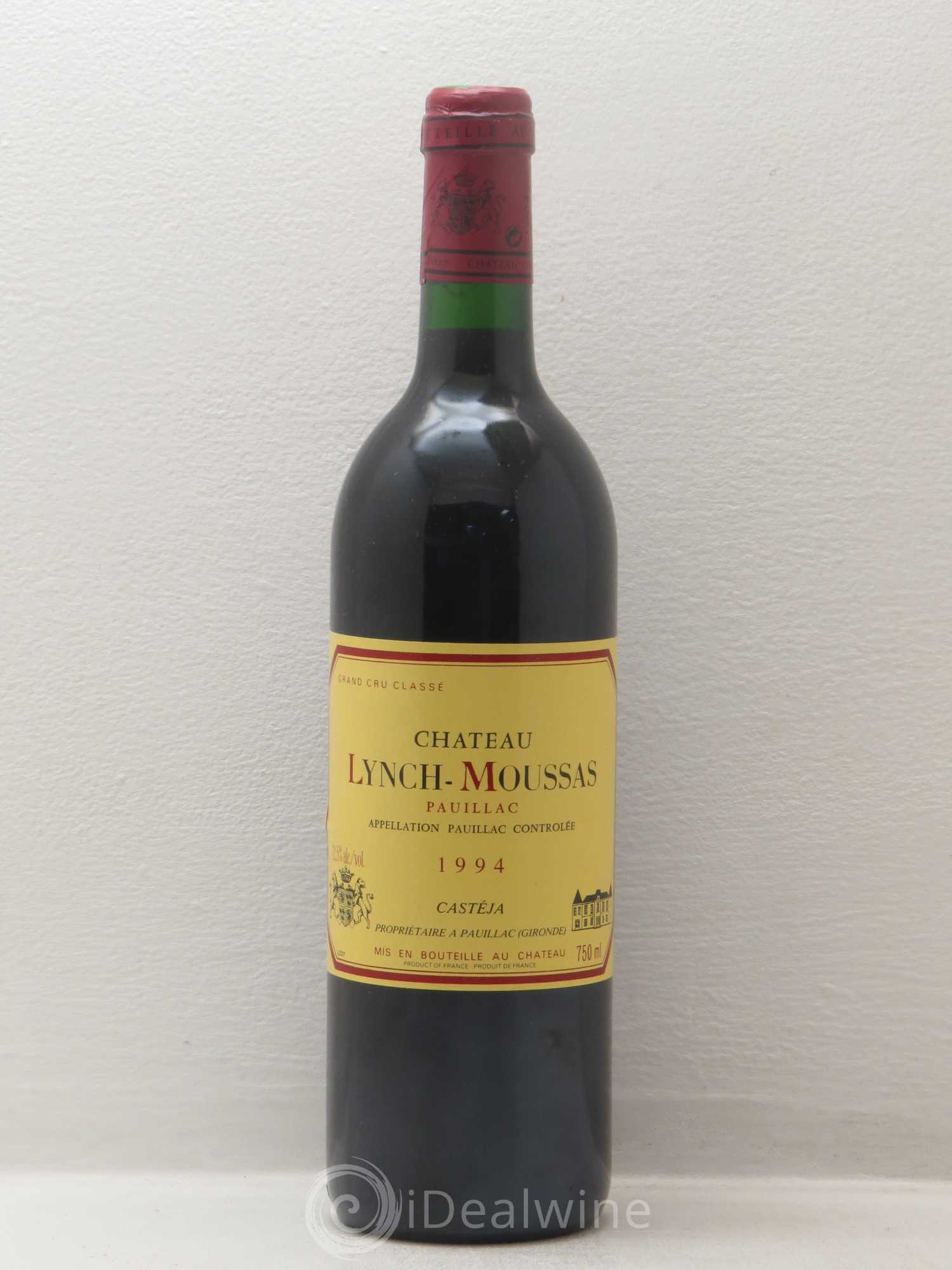 Château Lynch Moussas 5ème Grand Cru Classé 1994 - Lot de 1 bouteille - 0