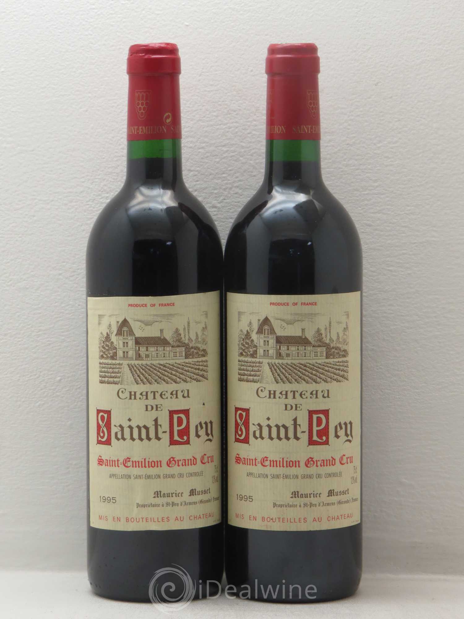 Saint-Émilion Château de Saint Pey 1995 - Posten von 2 Flaschen - 0