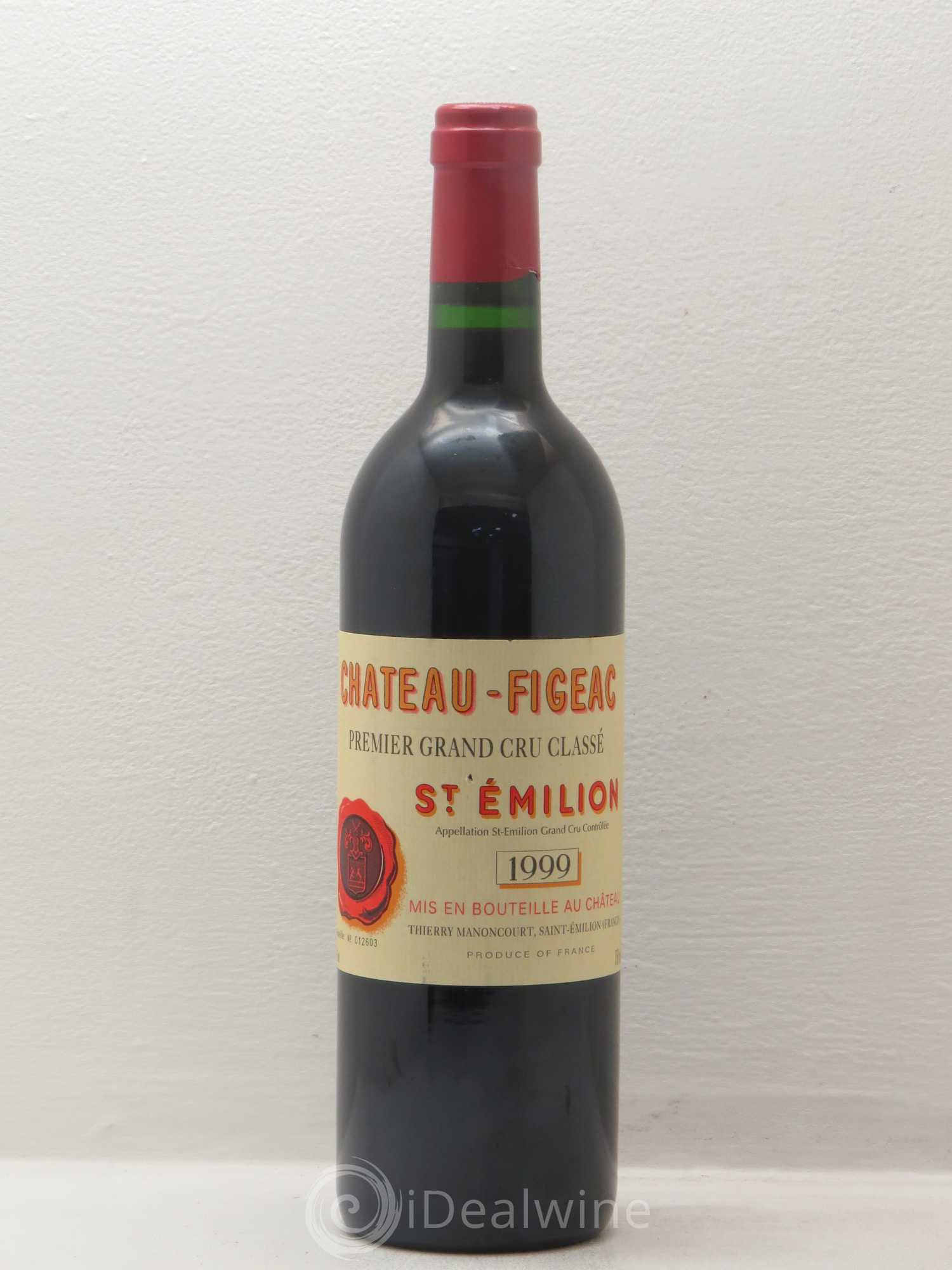 Château Figeac 1er Grand Cru Classé A 1999 - Lot de 1 bouteille - 0