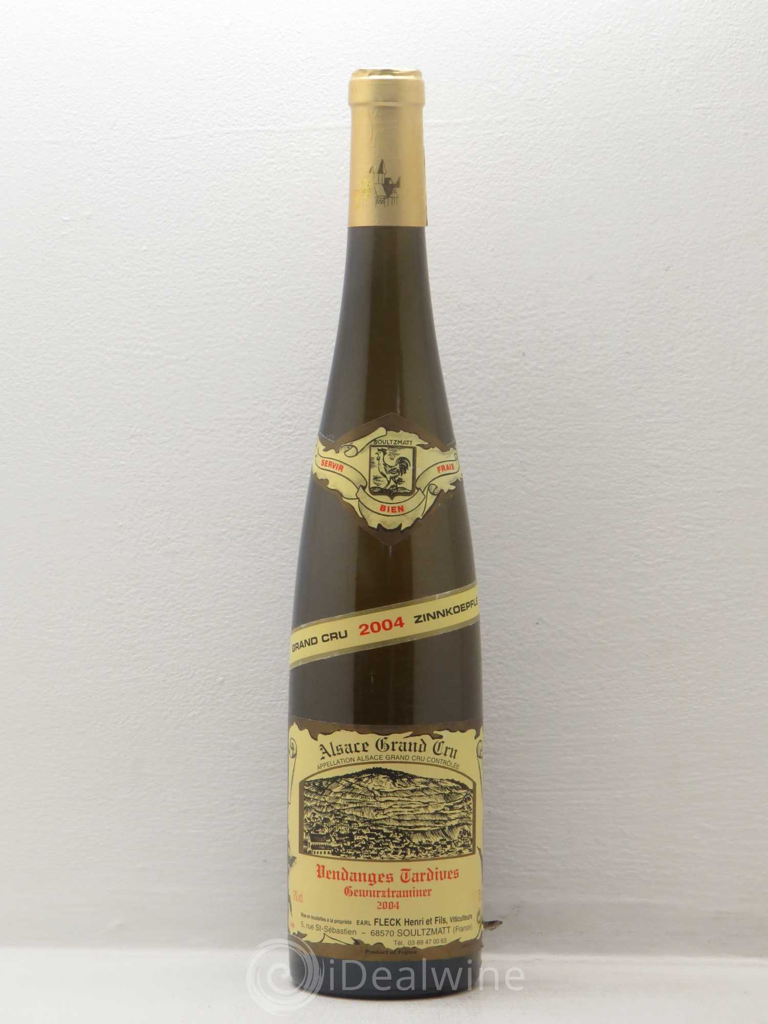 Gewurztraminer Vendanges Tardives Grand Cru Zinnkoepflé 2004 - Lotto di 1 bottiglia - 0