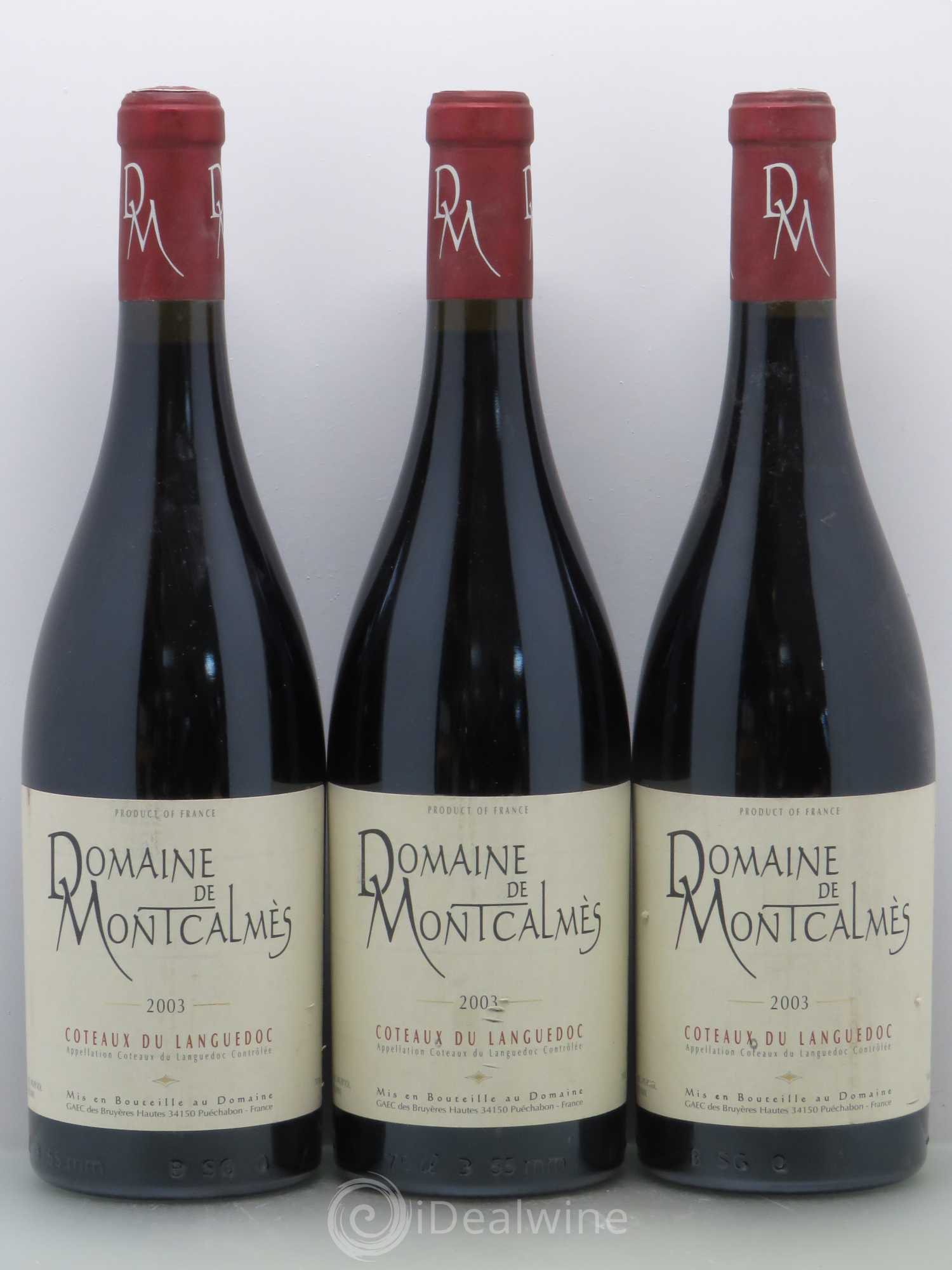 Terrasses du Larzac Domaine de Montcalmès Frédéric Pourtalié 2003 - Lot de 6 bouteilles - 1