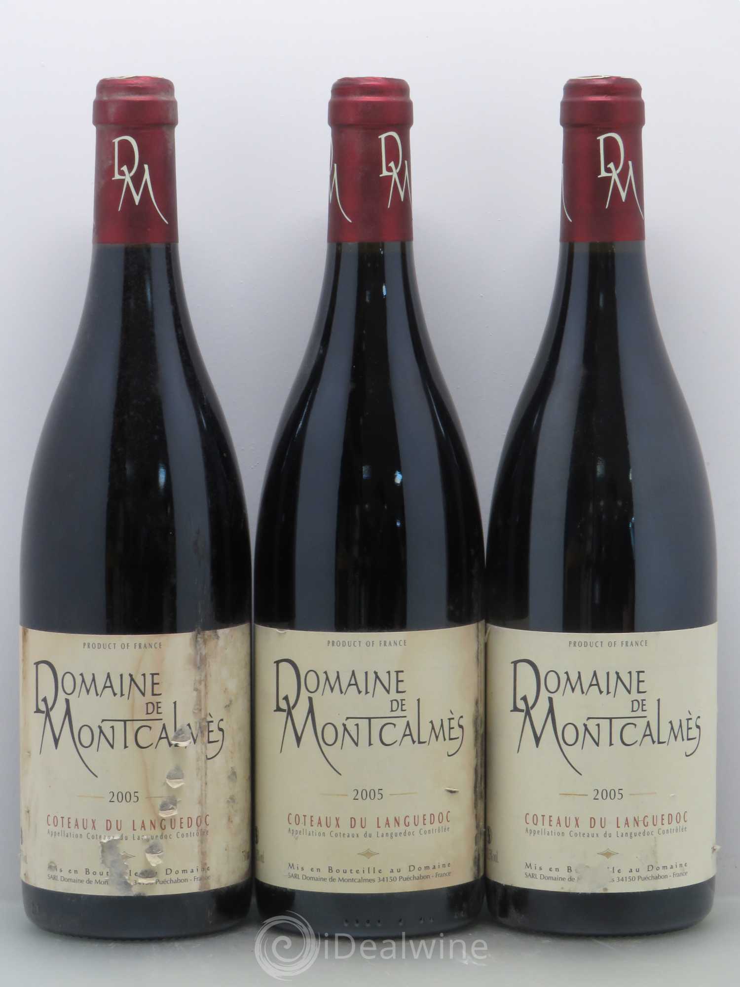 Terrasses du Larzac Domaine de Montcalmès Frédéric Pourtalié 2005 - Lot de 3 bouteilles - 0