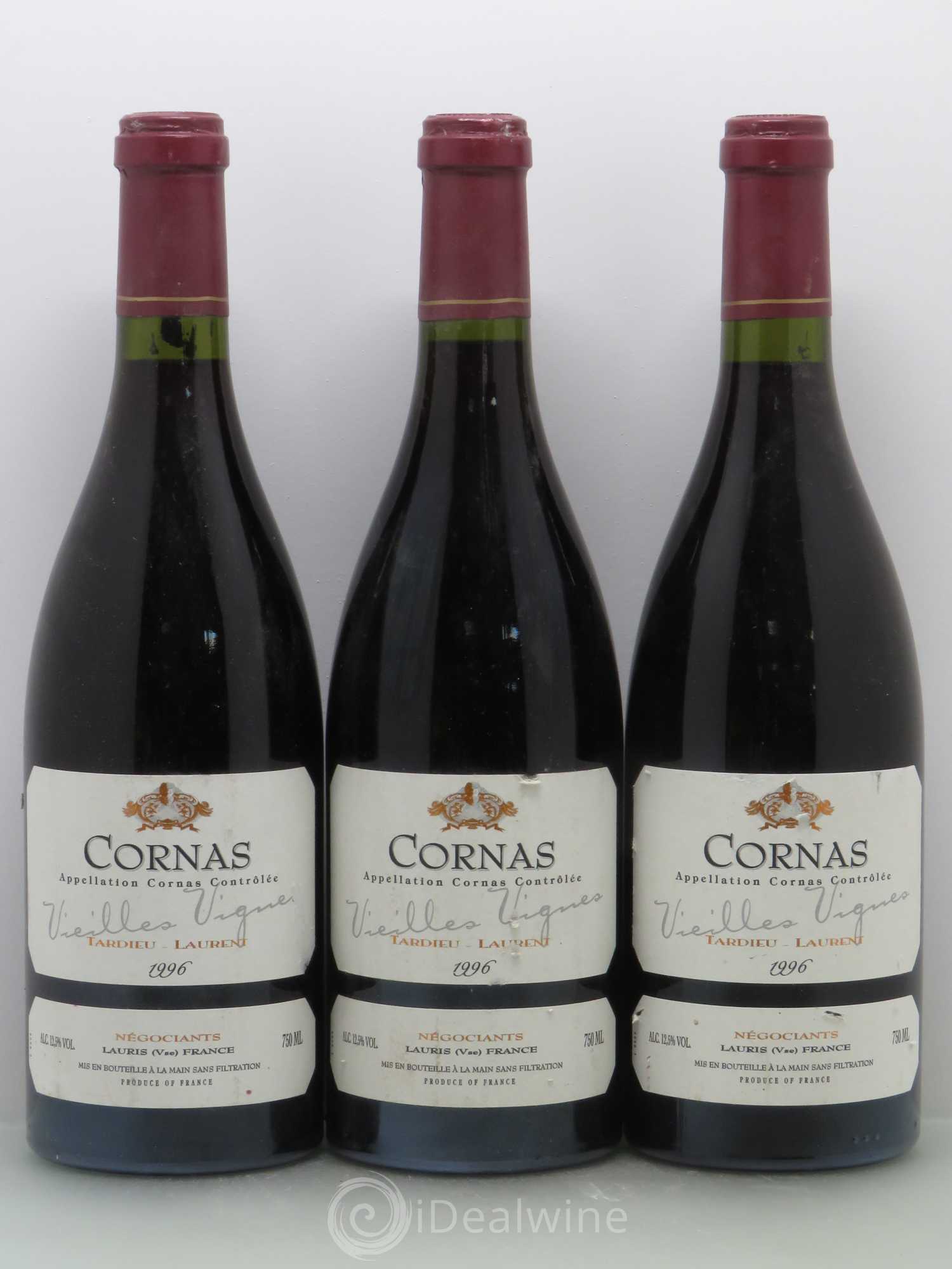Cornas Vieilles vignes Maison Tardieu-Laurent 1996 - Lot de 3 bouteilles - 0