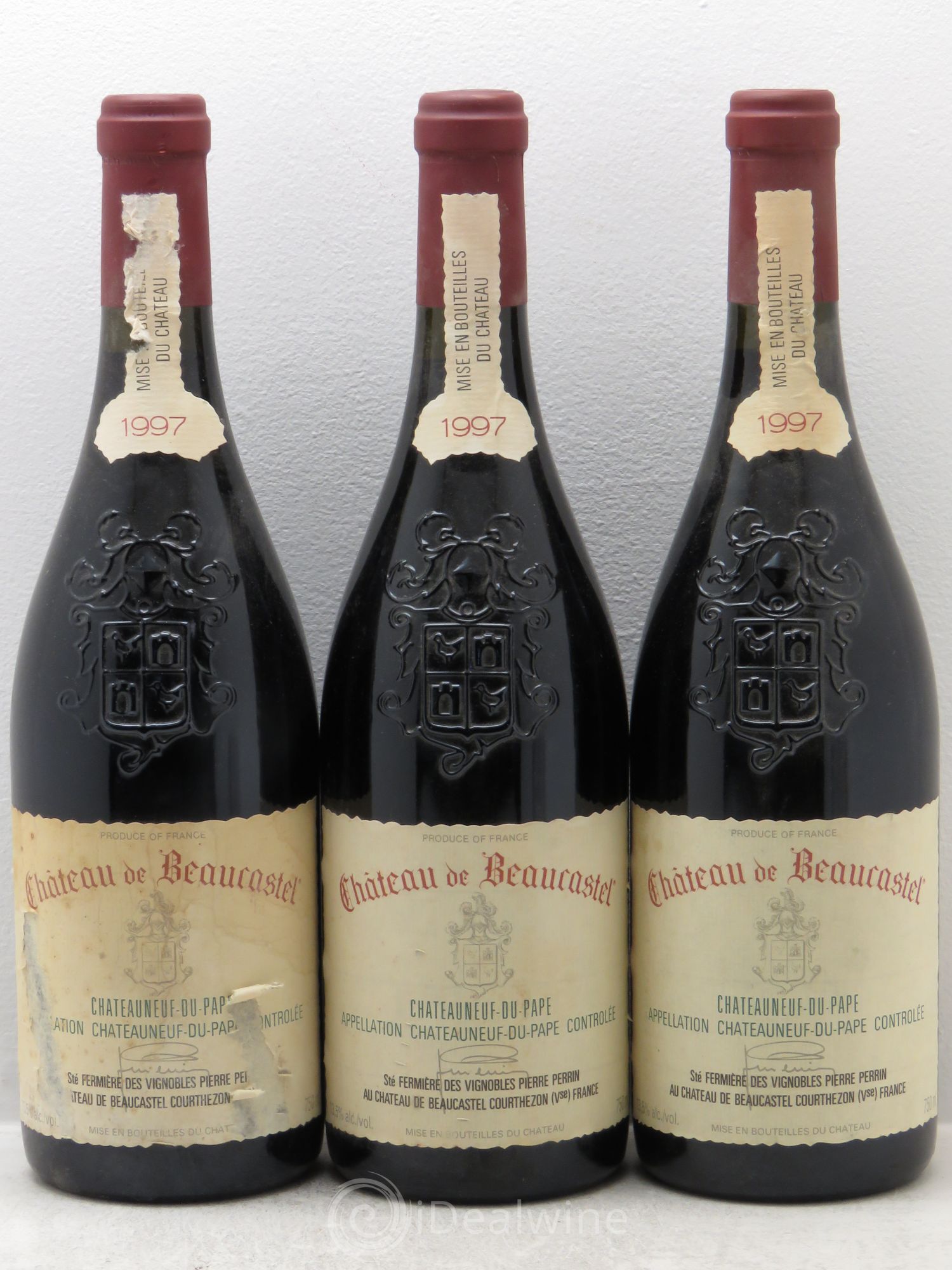 Châteauneuf-du-Pape Château de Beaucastel Famille Perrin 1997 - Lot de 3 bouteilles - 0