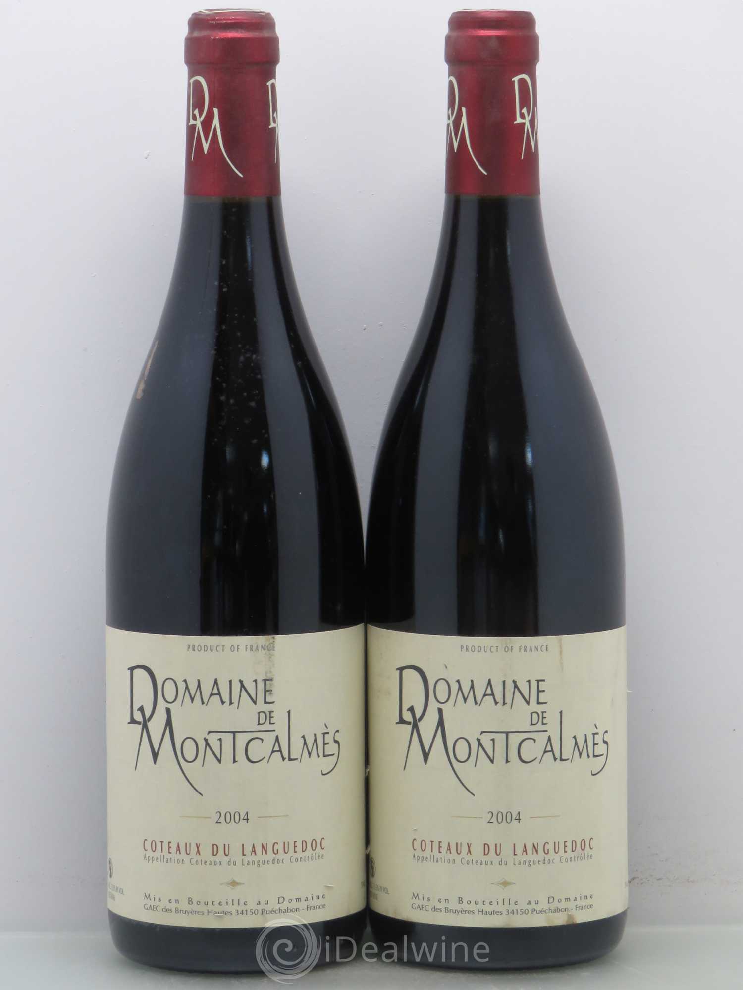 Terrasses du Larzac Domaine de Montcalmès Frédéric Pourtalié 2004 - Lot de 2 bouteilles - 0