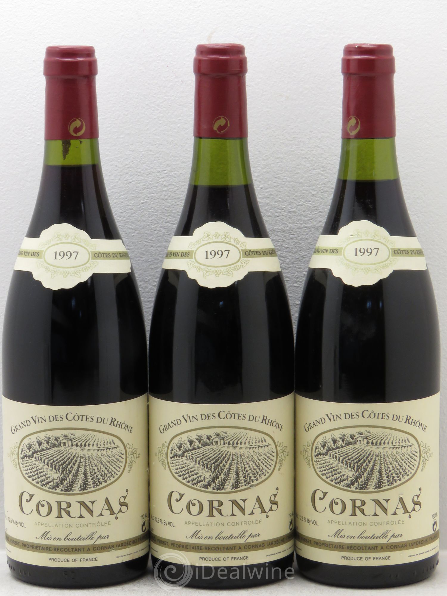 Cornas Noël Verset 1997 - Lot de 3 bouteilles - 0