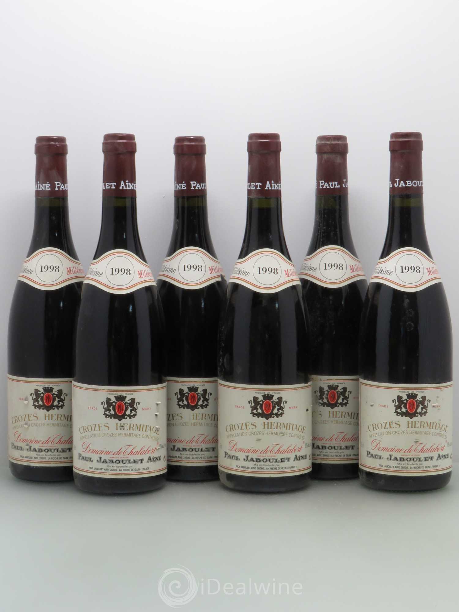 Crozes-Hermitage Domaine de Thalabert Paul Jaboulet Ainé 1998 - Lot de 6 bouteilles - 0