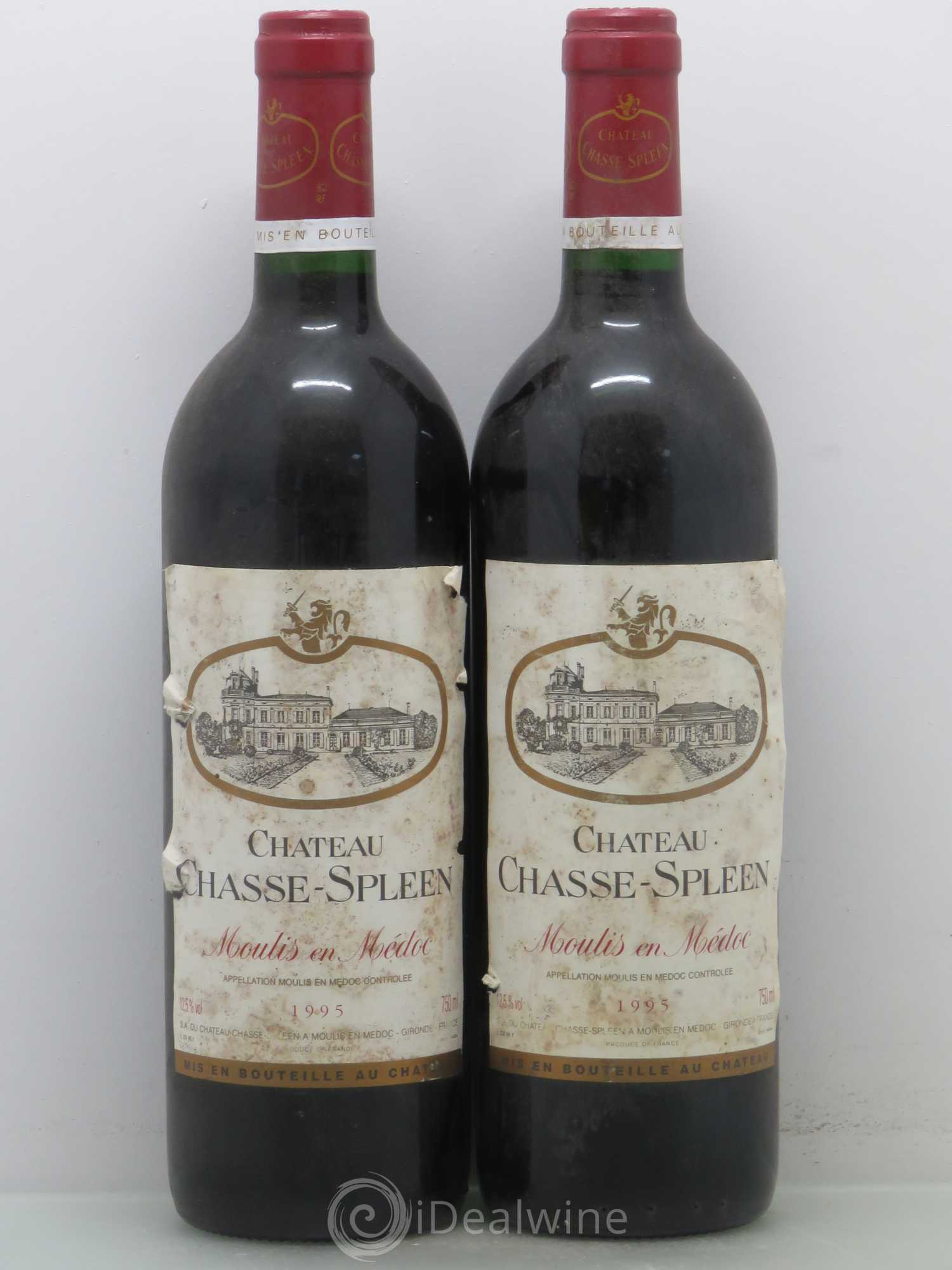 Château Chasse Spleen 1995 - Lot de 2 bouteilles - 0