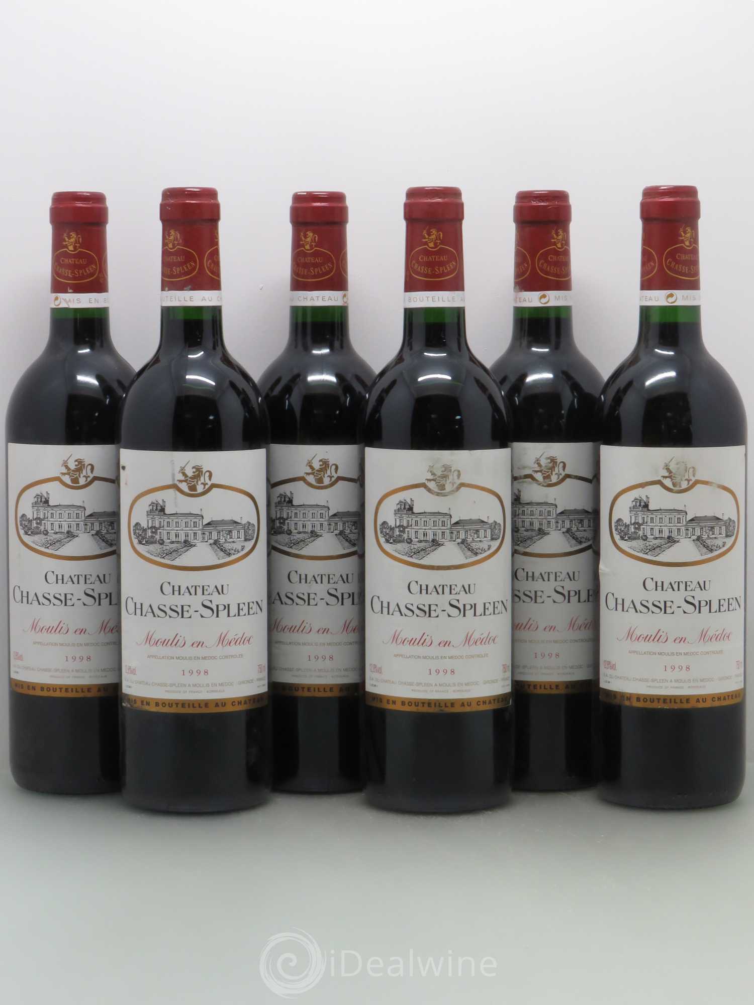 Château Chasse Spleen 1998 - Lot de 6 bouteilles - 0