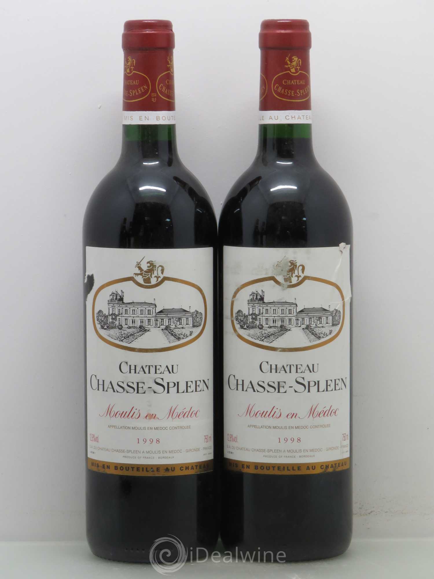Château Chasse Spleen 1998 - Lot de 4 bouteilles - 1