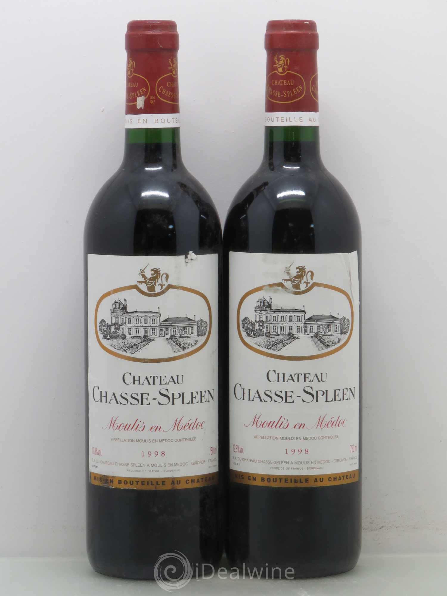 Château Chasse Spleen 1998 - Lot de 4 bouteilles - 2