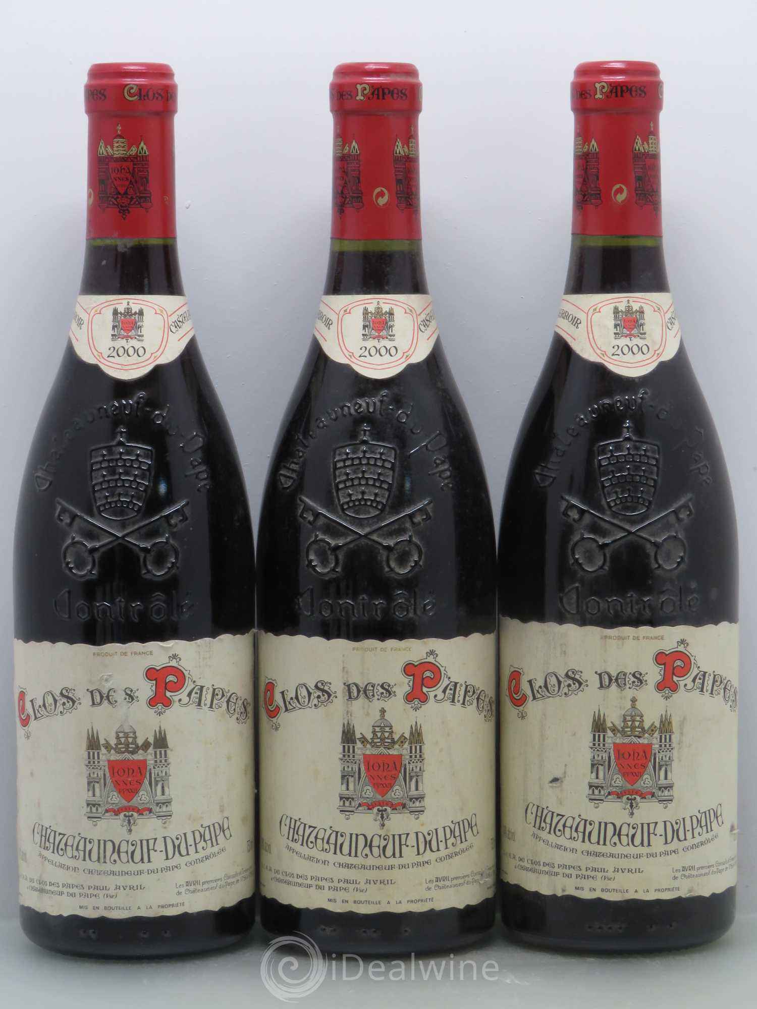 Châteauneuf-du-Pape Clos des Papes - Paul Avril 2000 - Lot de 6 bouteilles - 1