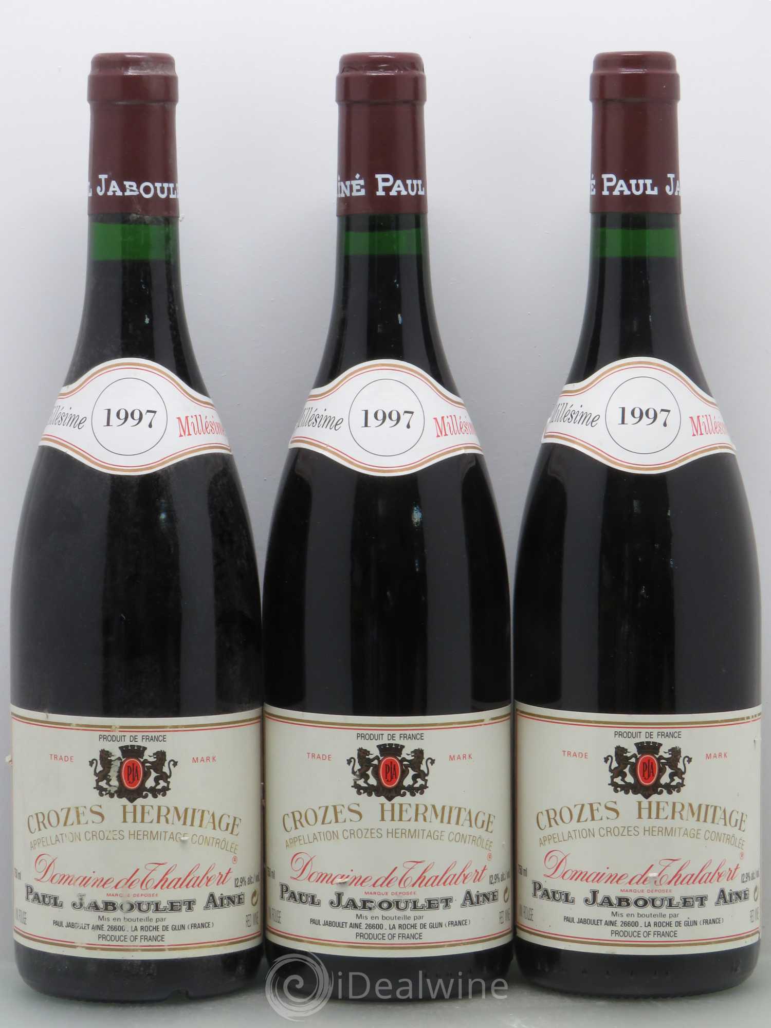 Crozes-Hermitage Domaine de Thalabert Paul Jaboulet Ainé 1997 - Lot de 6 bouteilles - 1