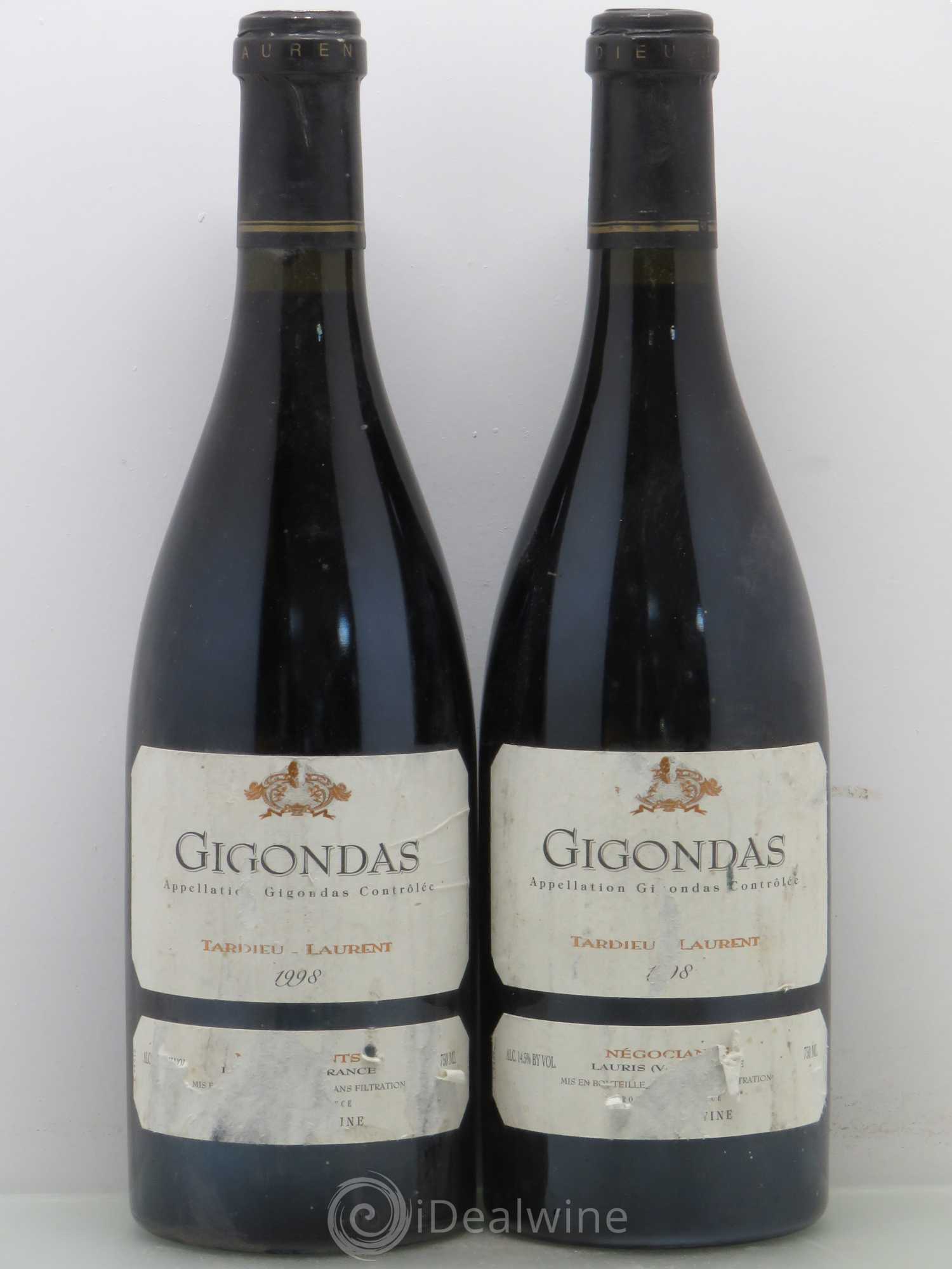 Gigondas Tardieu Laurent 1998 - Lot de 2 bouteilles - 0