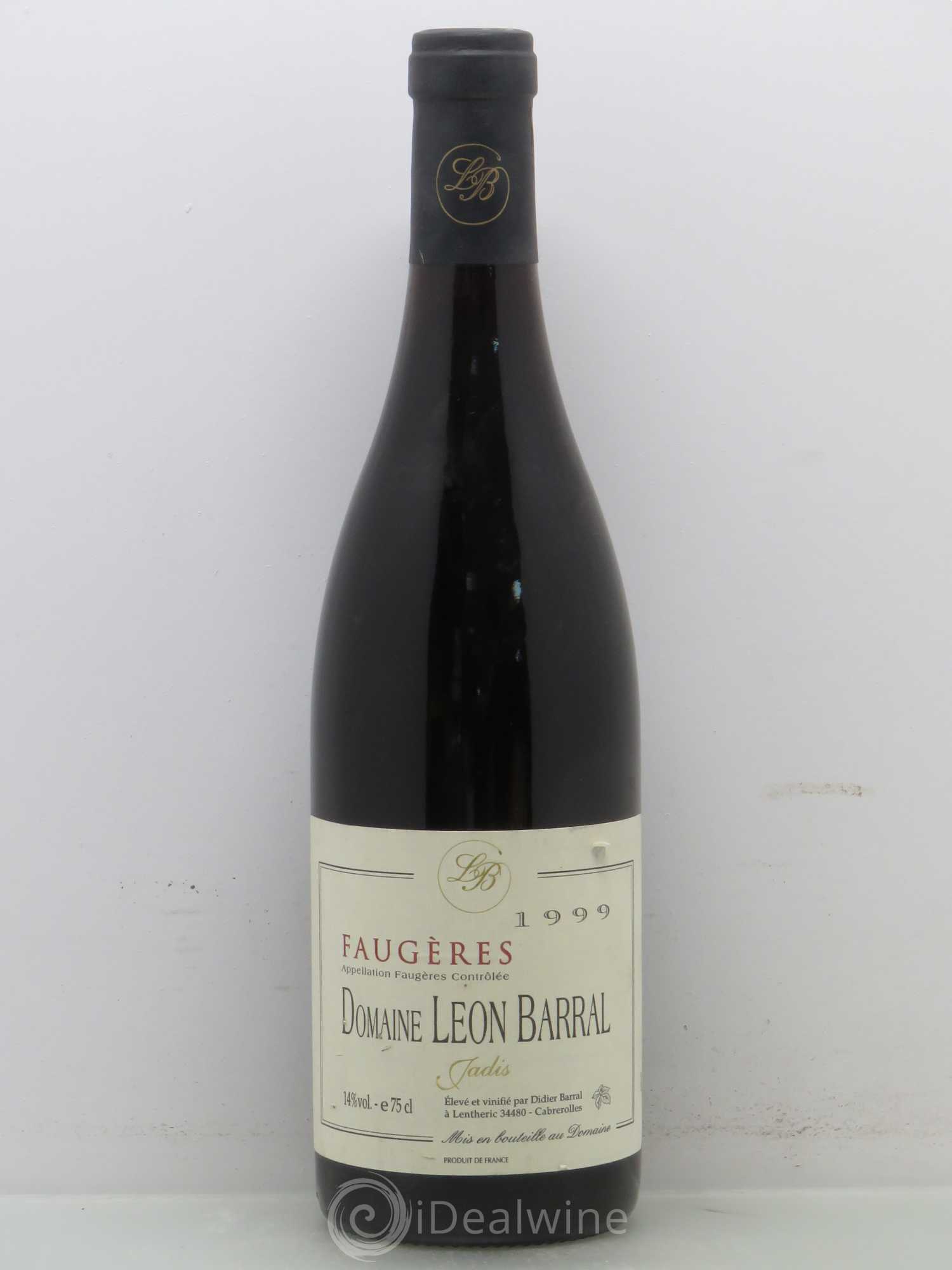Faugères Jadis Domaine Léon Barral 1999 - Lot de 1 bouteille - 0