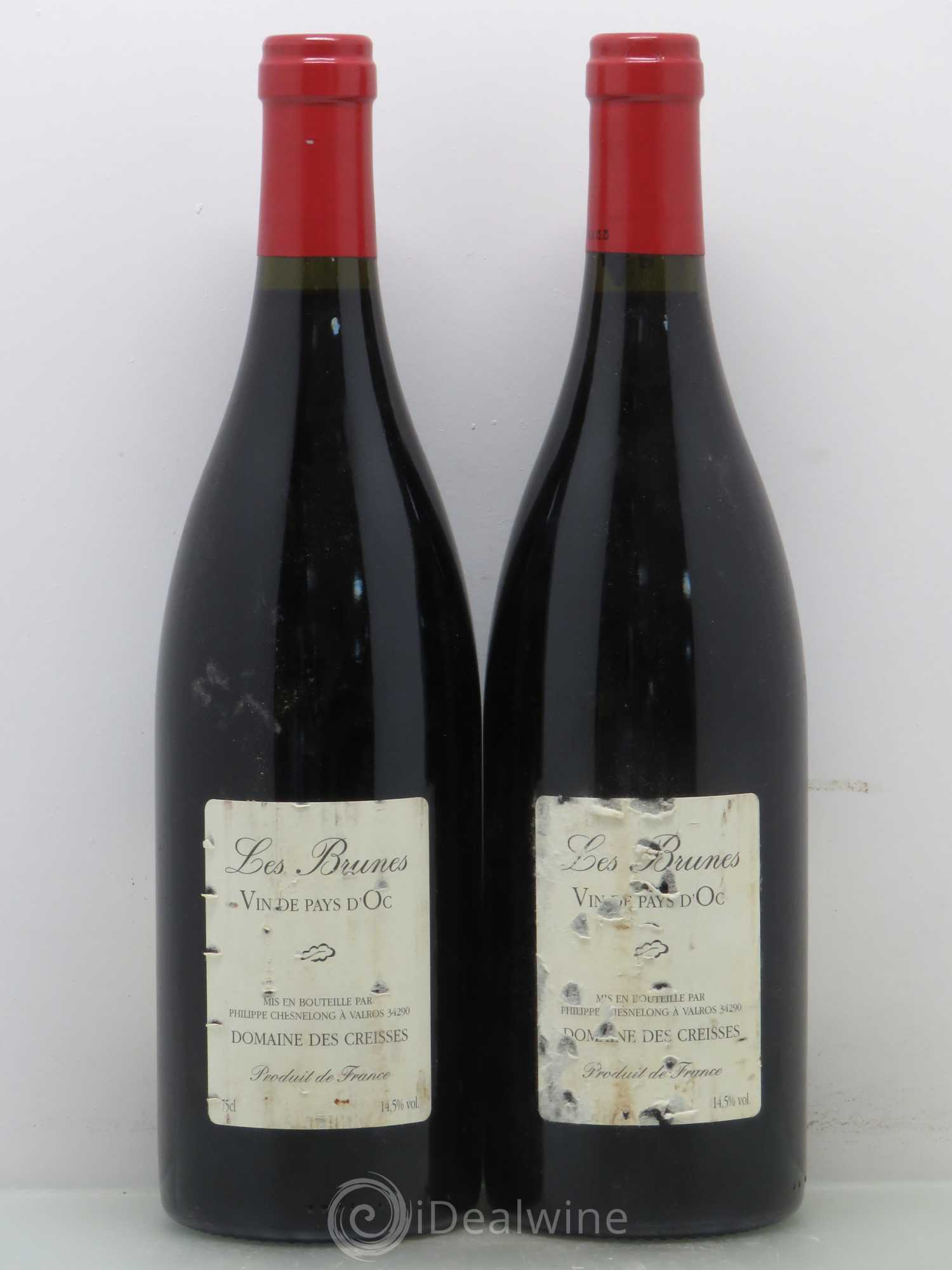 Pays d'Oc Les Brunes Les Creisses 1998 - Posten von 2 Flaschen - 1
