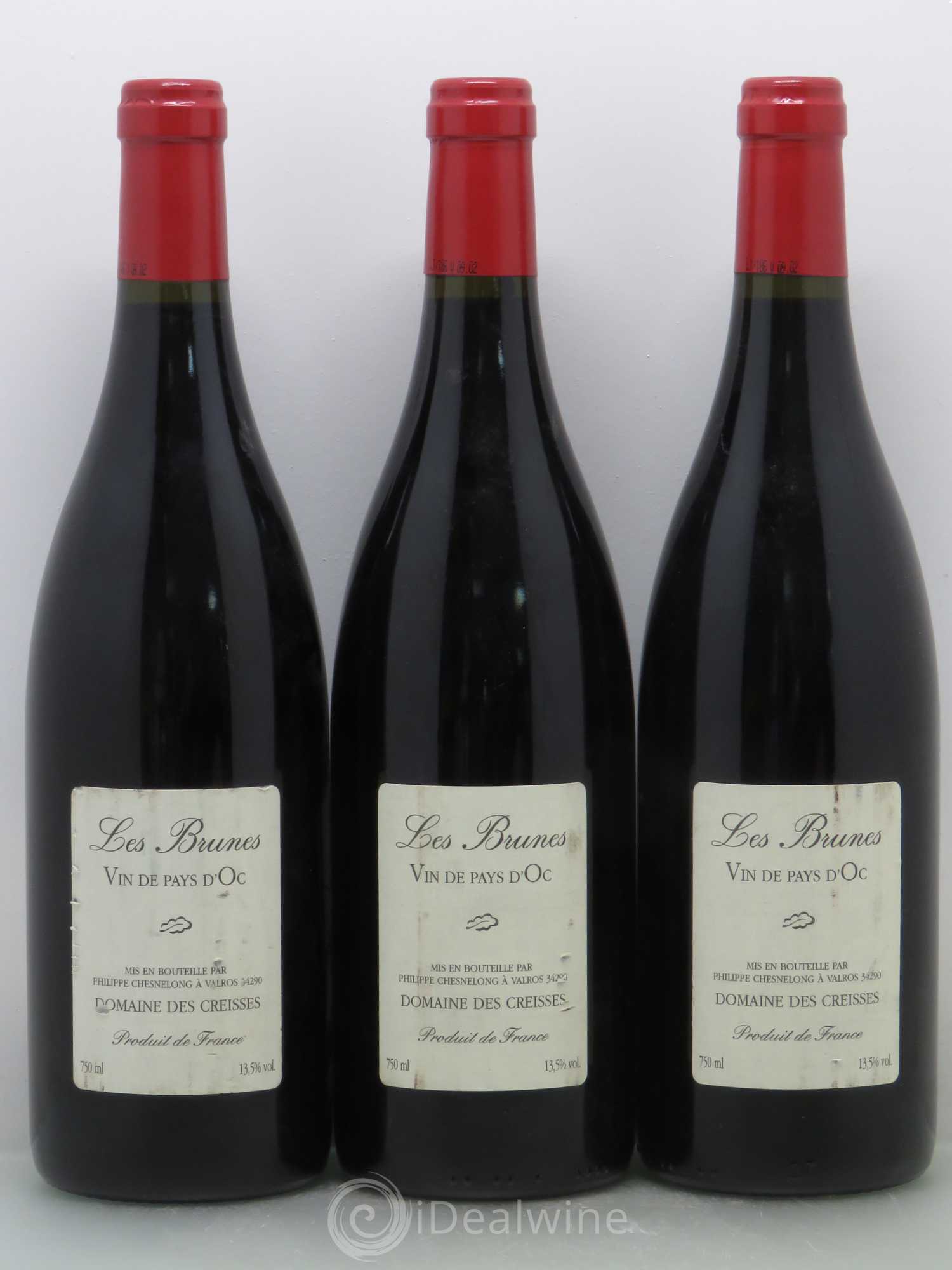 Pays d'Oc Les Brunes Les Creisses 1999 - Posten von 3 Flaschen - 1