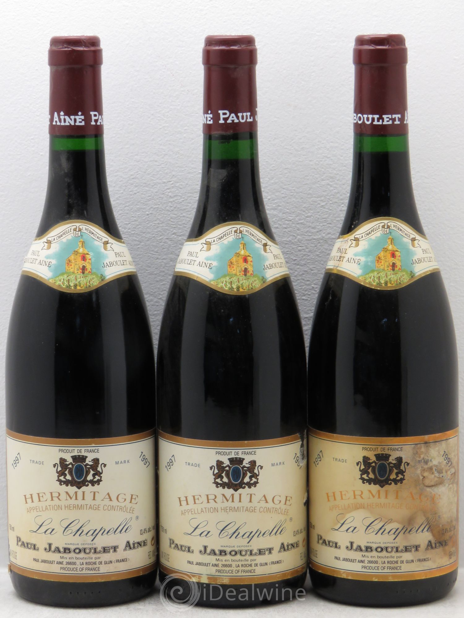 Hermitage La Chapelle Paul Jaboulet Ainé 1997 - Lot de 3 bouteilles - 0