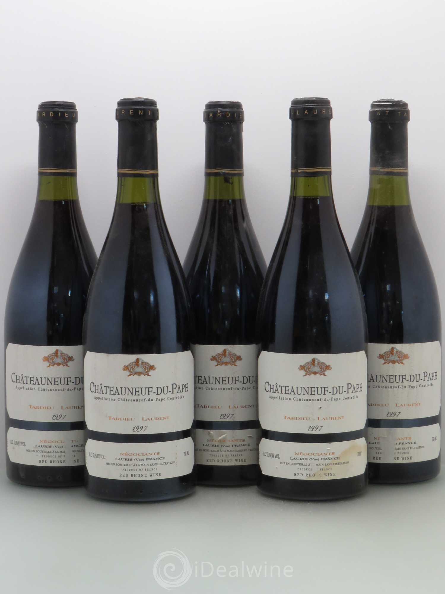 Châteauneuf-du-Pape Domaine Tardieu-Laurent Famille Tardieu 1997 - Lot de 5 bouteilles - 0