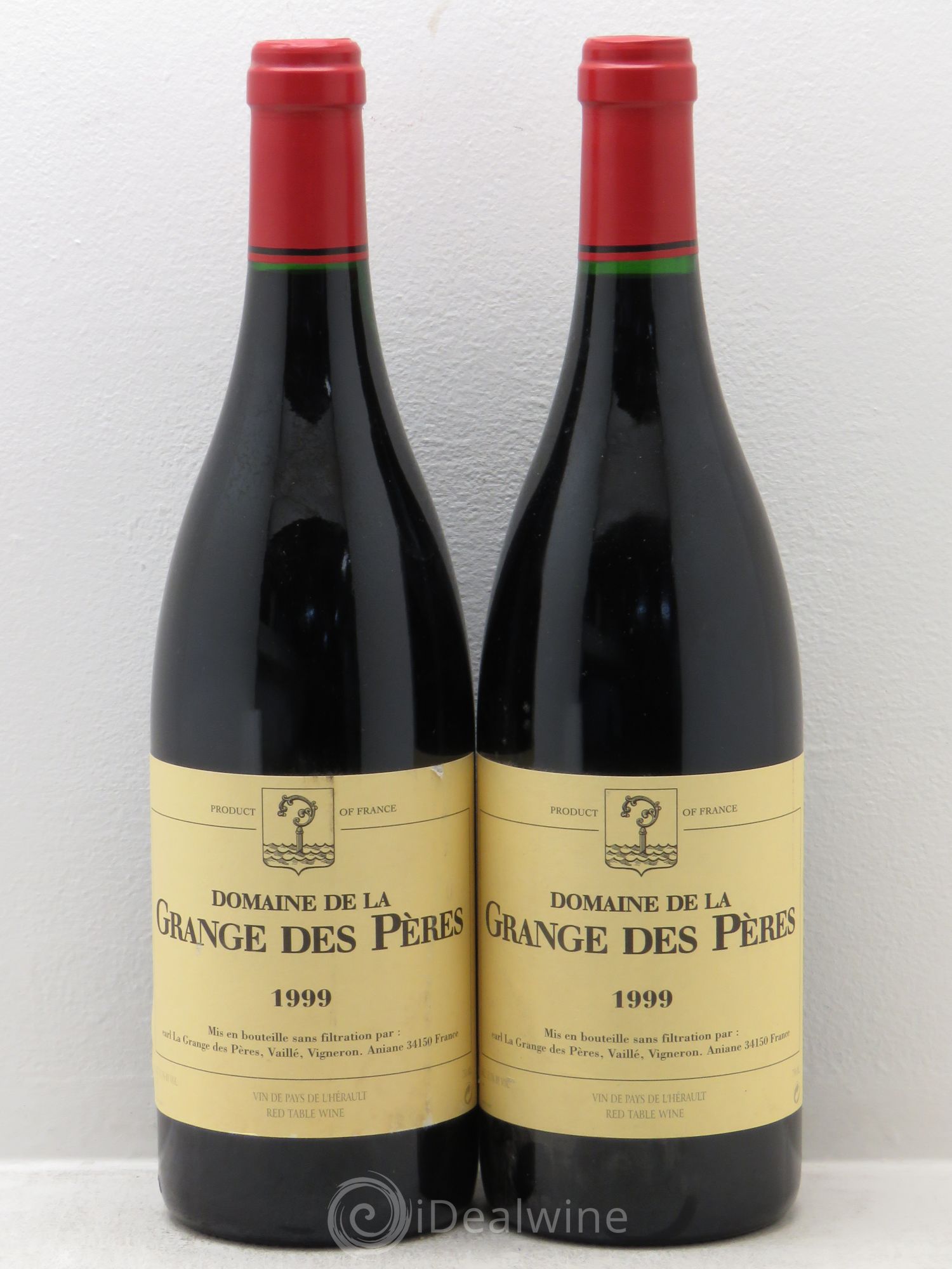 Pays d'Hérault Grange des Pères Laurent Vaillé 1999 - Lot de 2 bouteilles - 0