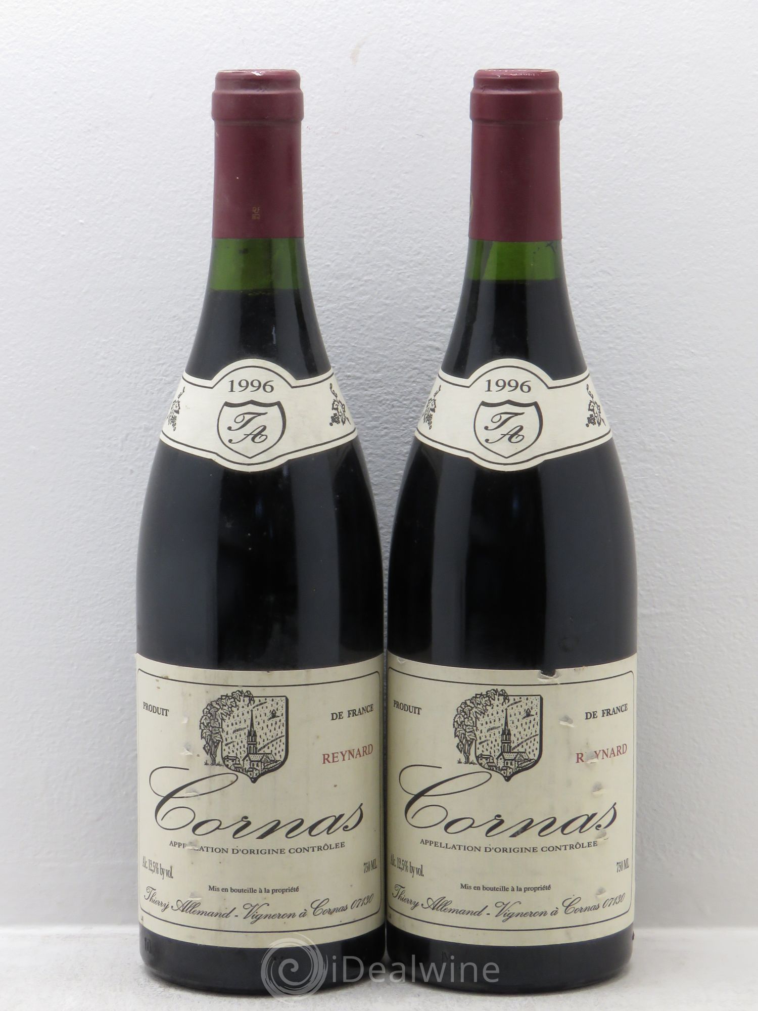 Cornas Reynard Thierry Allemand 1996 - Lot de 2 bouteilles - 0