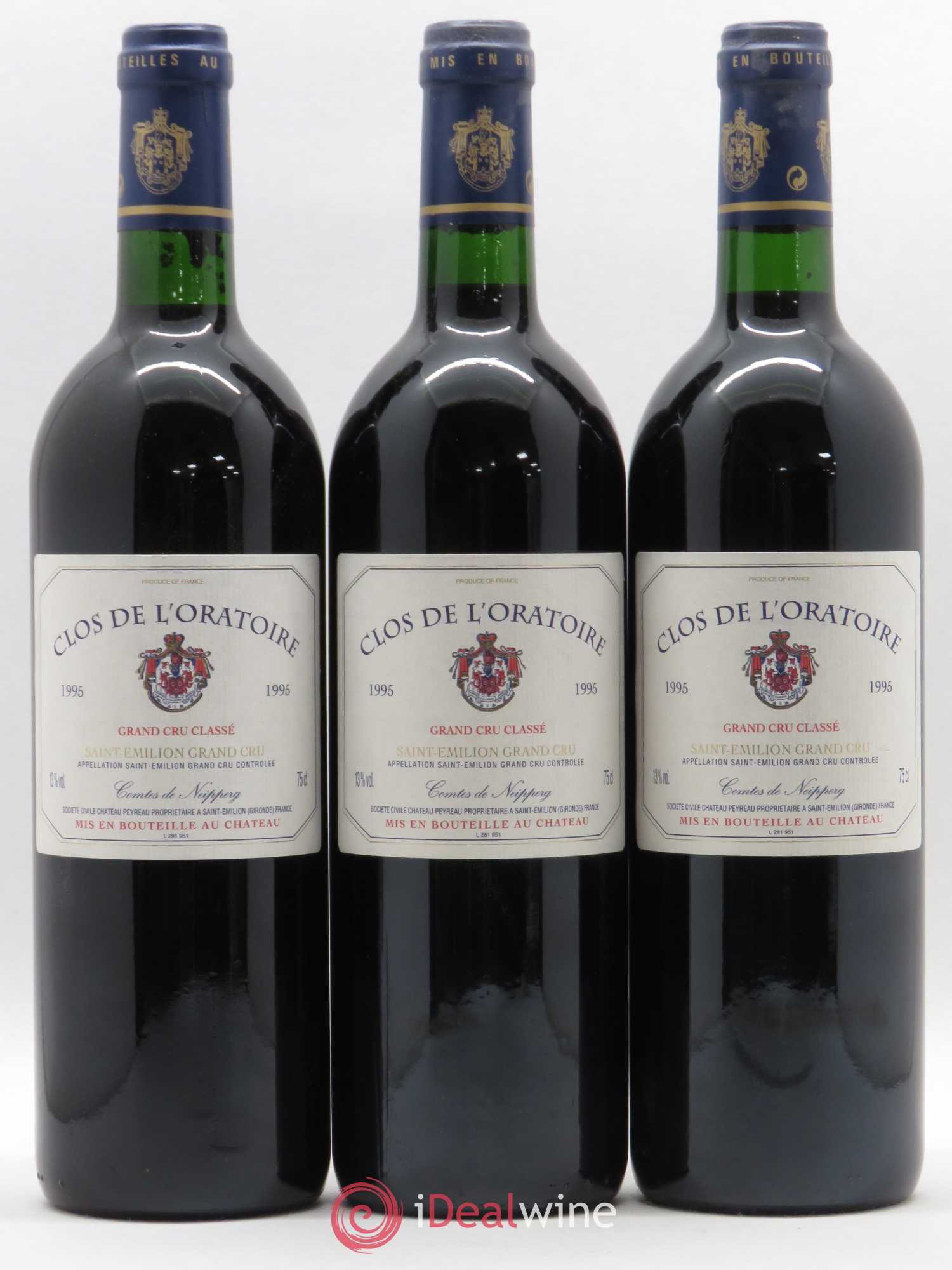 Clos de l'Oratoire Grand Cru Classé 1995 - Lot de 12 bouteilles - 3