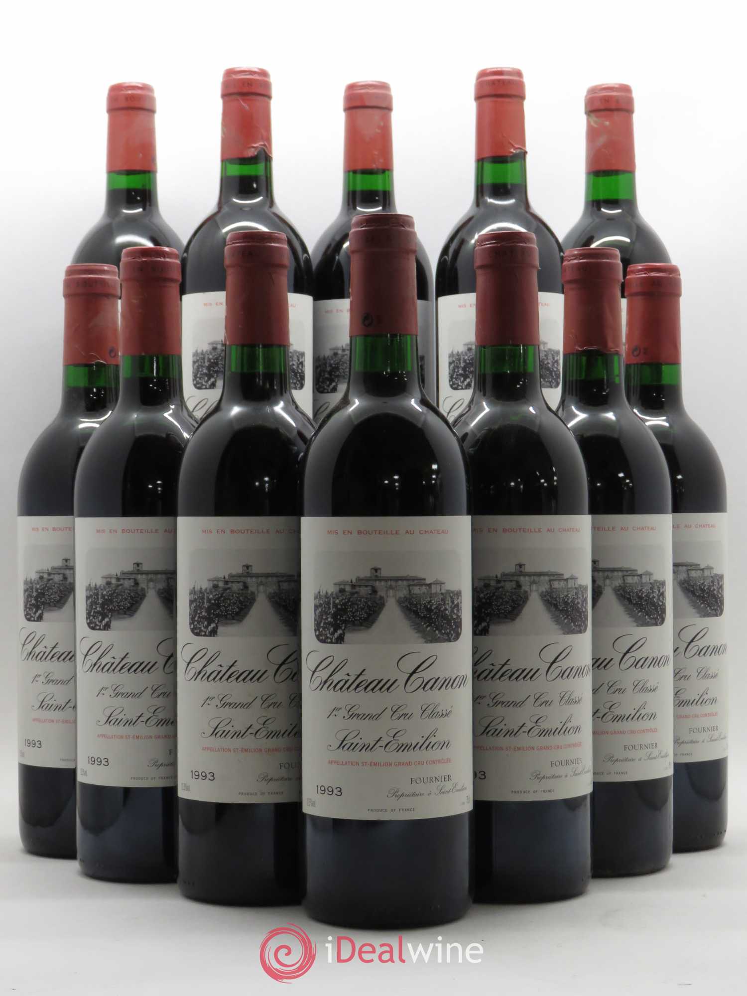 Château Canon 1er Grand Cru Classé B 1993 - Lot de 12 bouteilles - 0