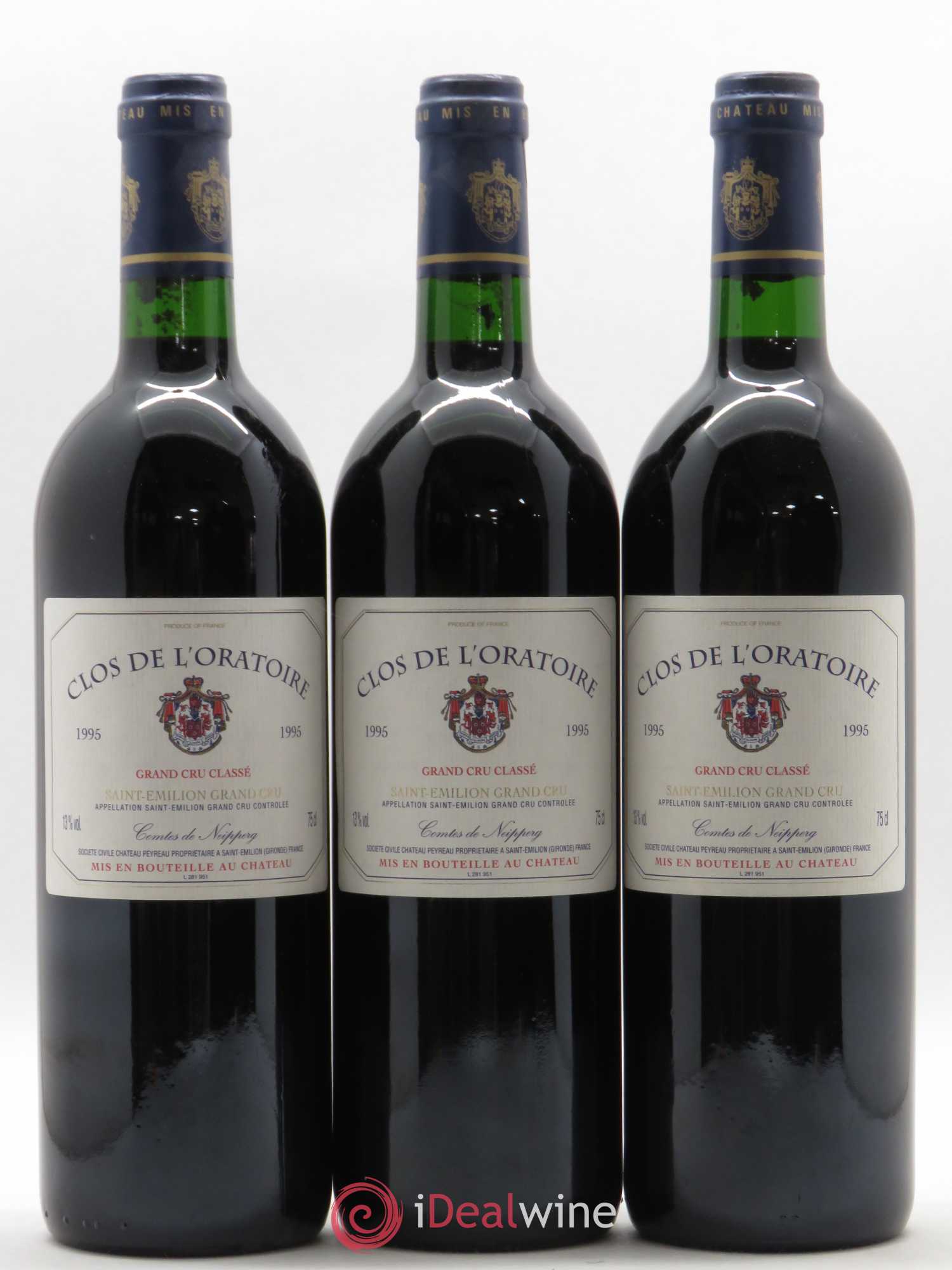 Clos de l'Oratoire Grand Cru Classé 1995 - Lot de 12 bouteilles - 1