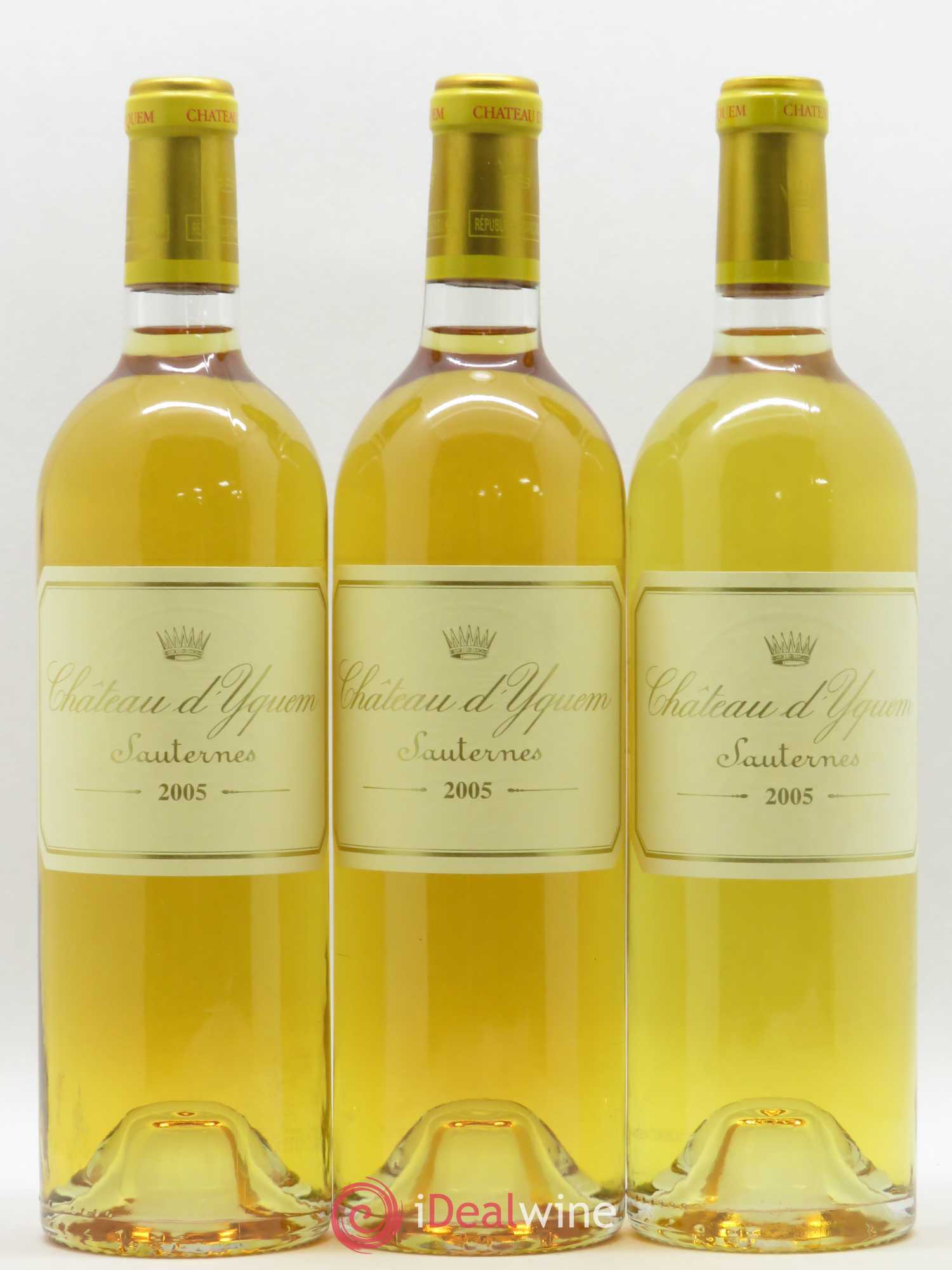 Château d' Yquem 1er Cru Classé Supérieur 2005 - Lotto di 3 bottiglie - 0