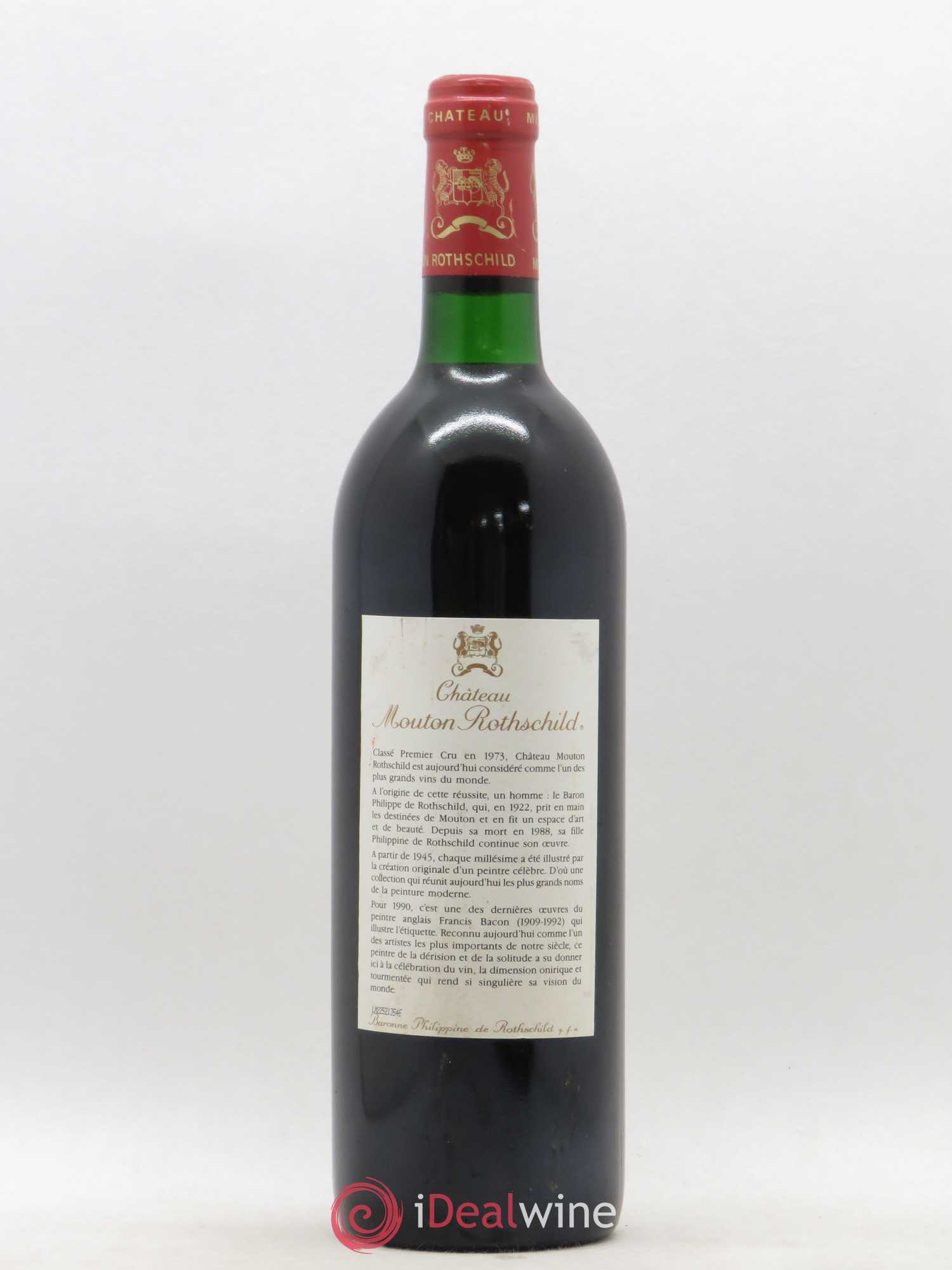 Château Mouton Rothschild 1er Grand Cru Classé 1990 - Lot de 1 bouteille - 1