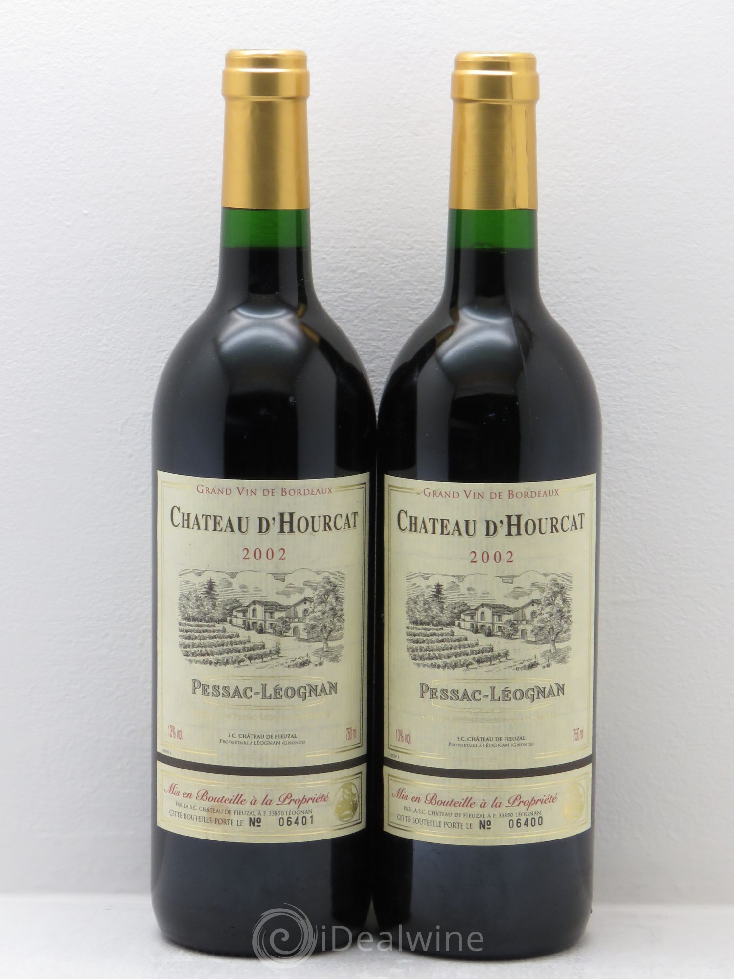 Pessac-Léognan Château d'Hourcat 2002 - Lot de 2 bouteilles - 0