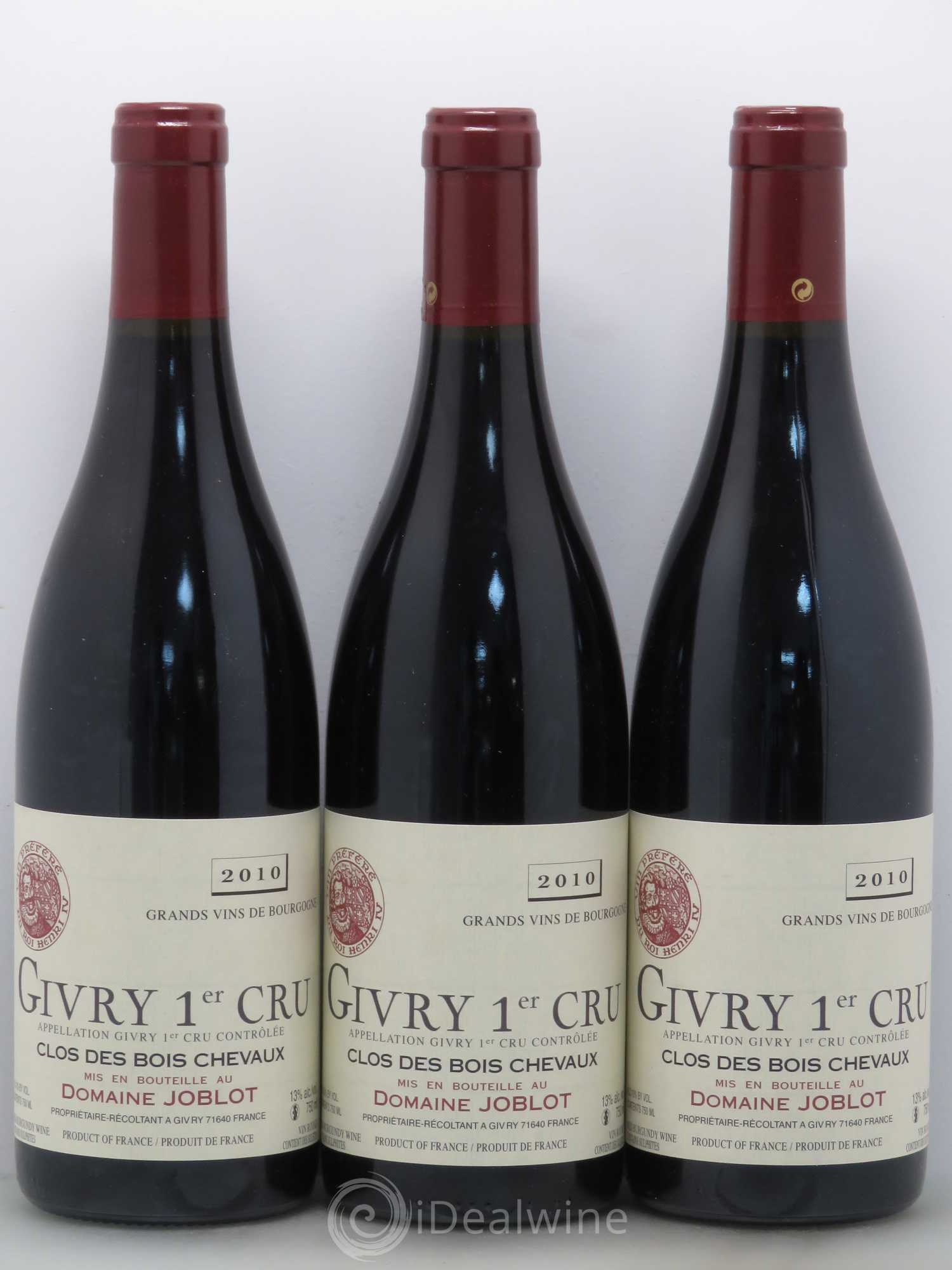 Givry 1er Cru Domaine Joblot Clos Des Boischevaux 2010 - Posten von 6 Flaschen - 2