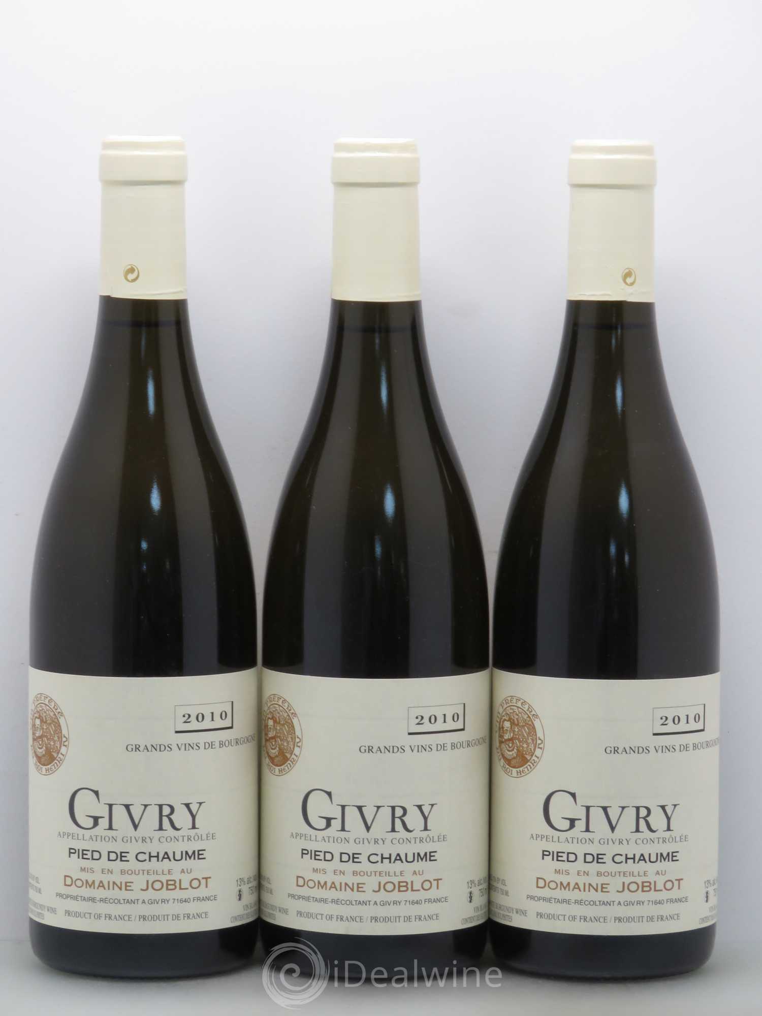 Givry Pied de Chaume Joblot (Domaine) 2010 - Lotto di 6 bottiglie - 1