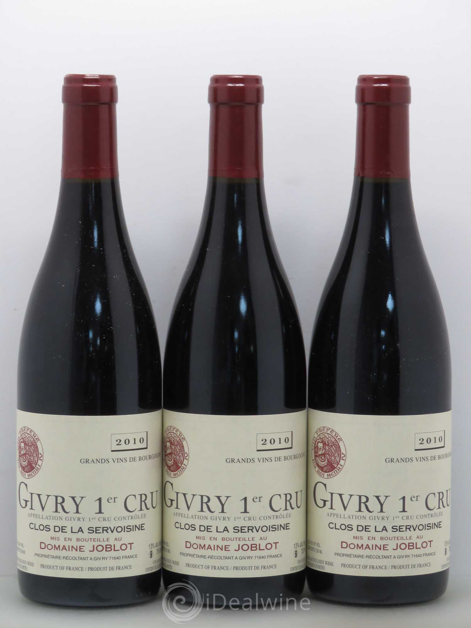 Givry 1er Cru Servoisine Joblot (Domaine) 2010 - Lot de 6 bouteilles - 2