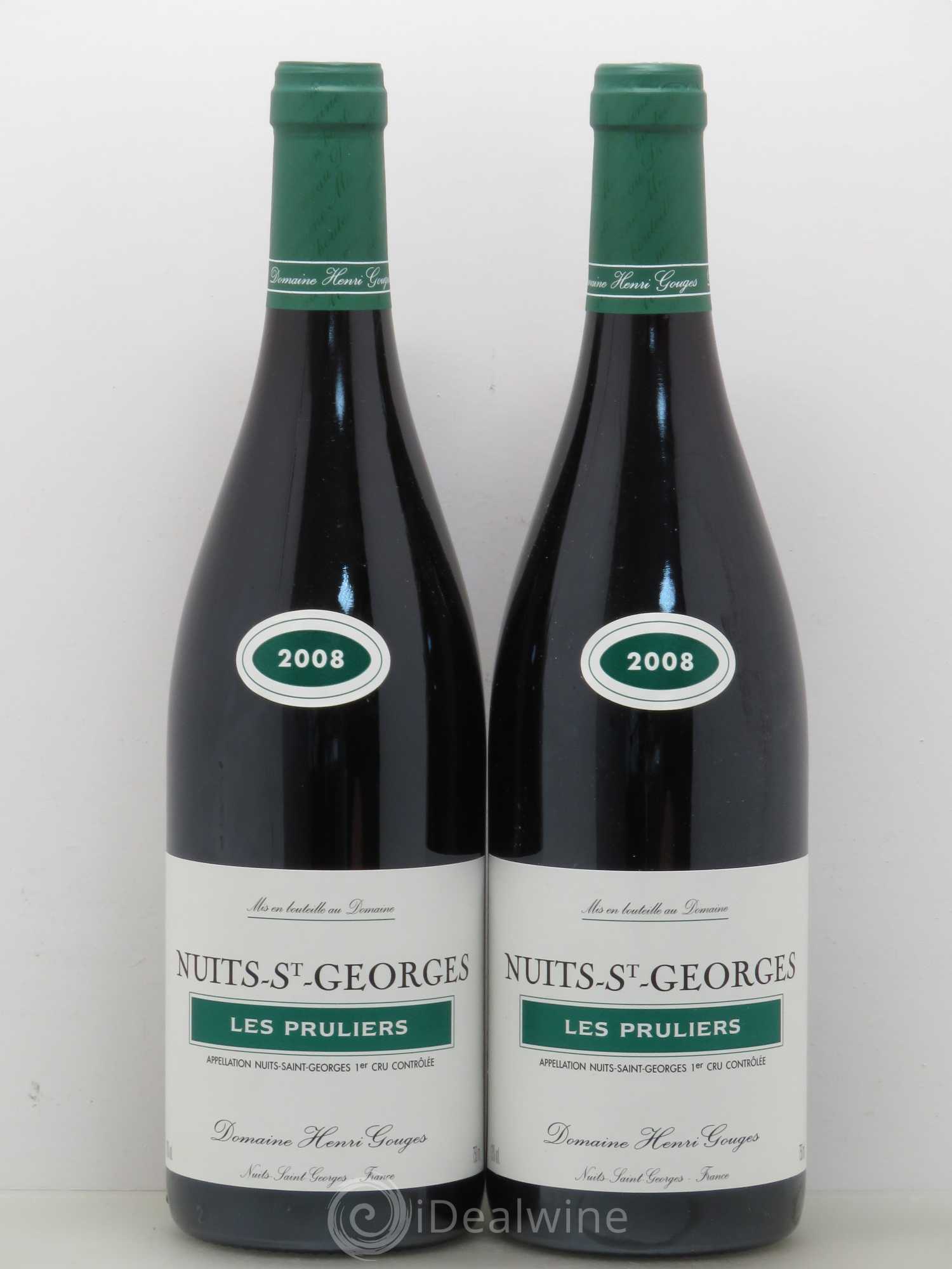 Nuits-Saint-Georges 1er Cru Les Pruliers Henri Gouges 2008 - Posten von 2 Flaschen - 0