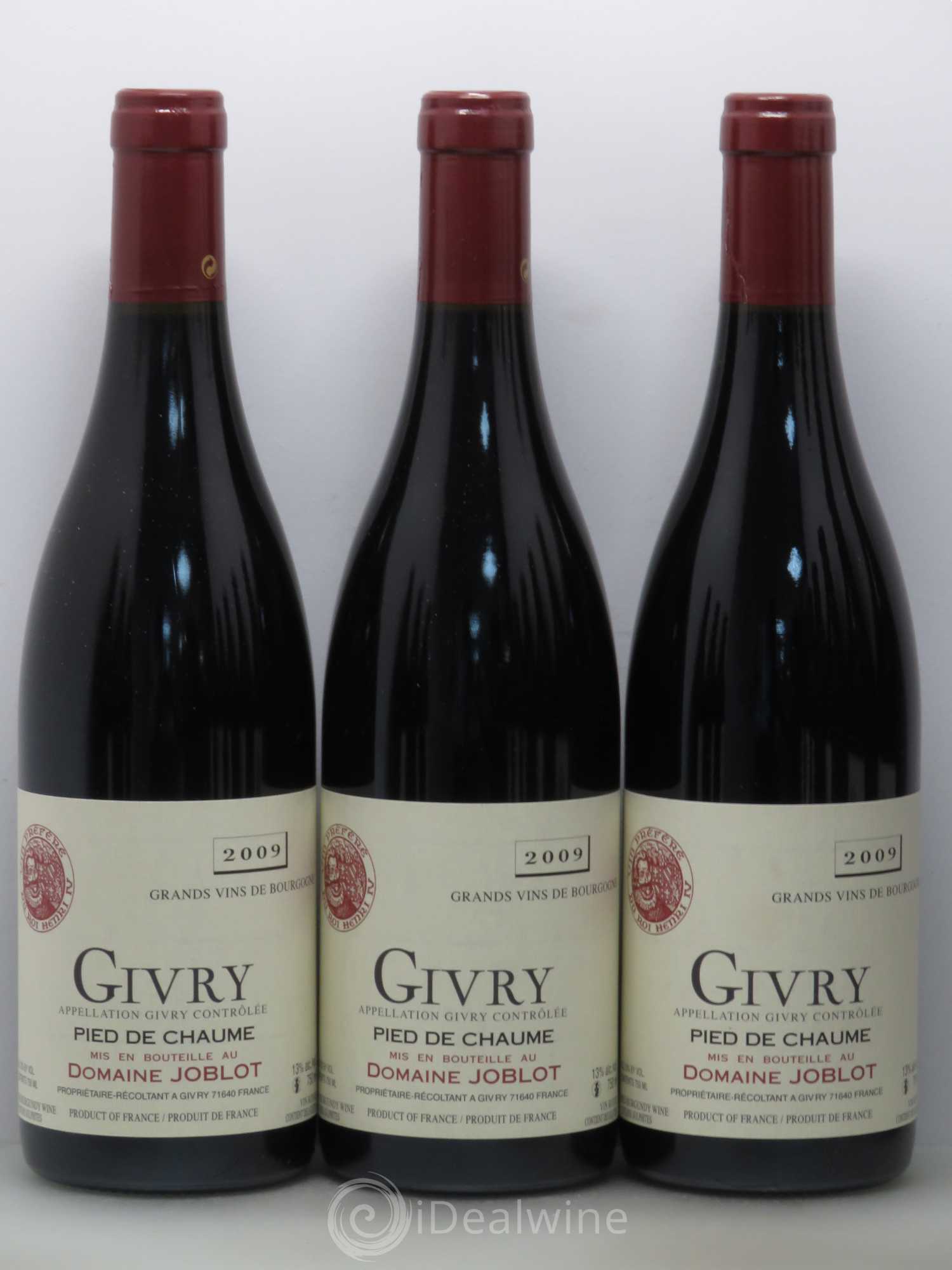 Givry Pied de Chaume Joblot (Domaine) 2009 - Lot de 12 bouteilles - 1