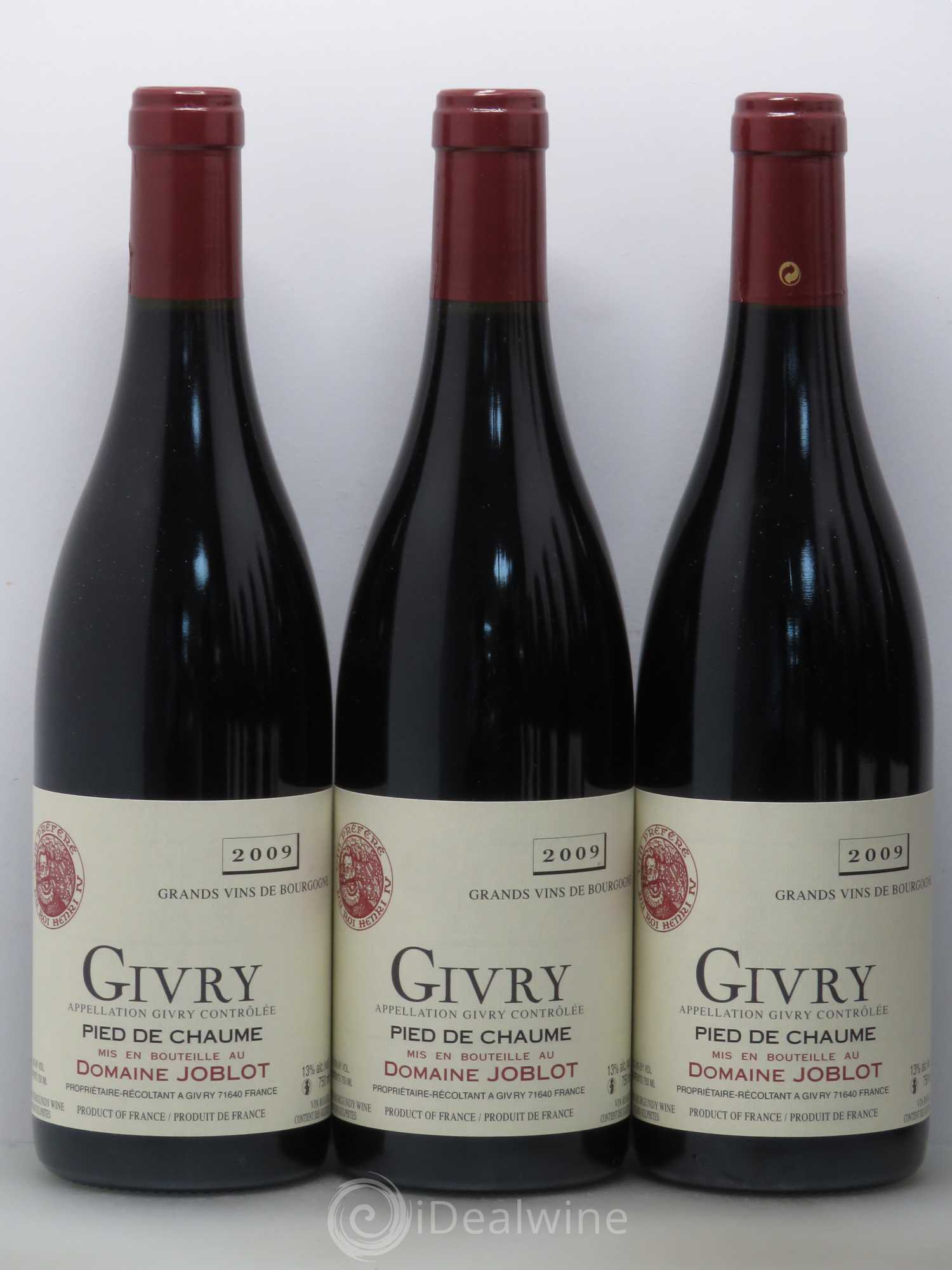 Givry Pied de Chaume Joblot (Domaine) 2009 - Lot de 12 bouteilles - 2