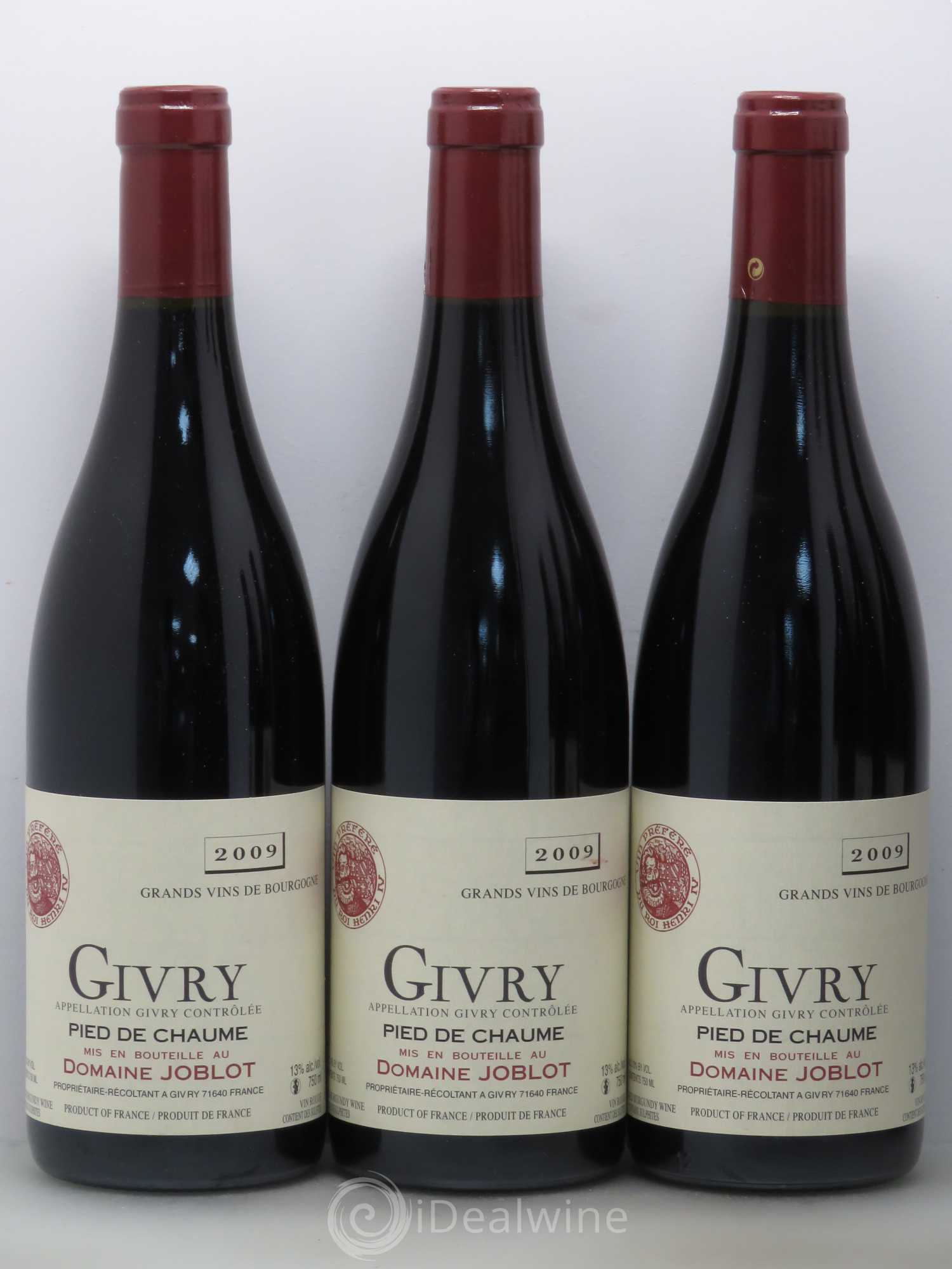 Givry Pied de Chaume Joblot (Domaine) 2009 - Lot de 12 bouteilles - 3